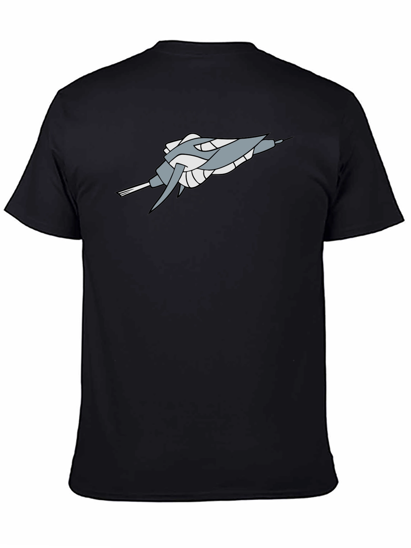 Sci-Fi Spaceship Graphic Black Tee - Stylish Geek Chic