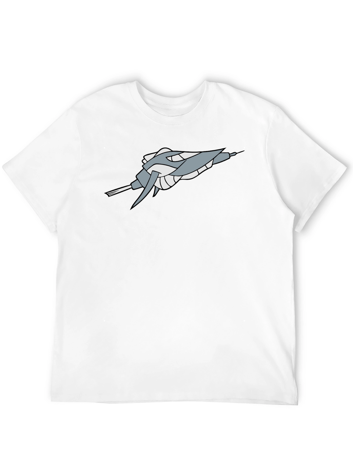 Sci-Fi Spaceship Graphic Black Tee - Stylish Geek Chic