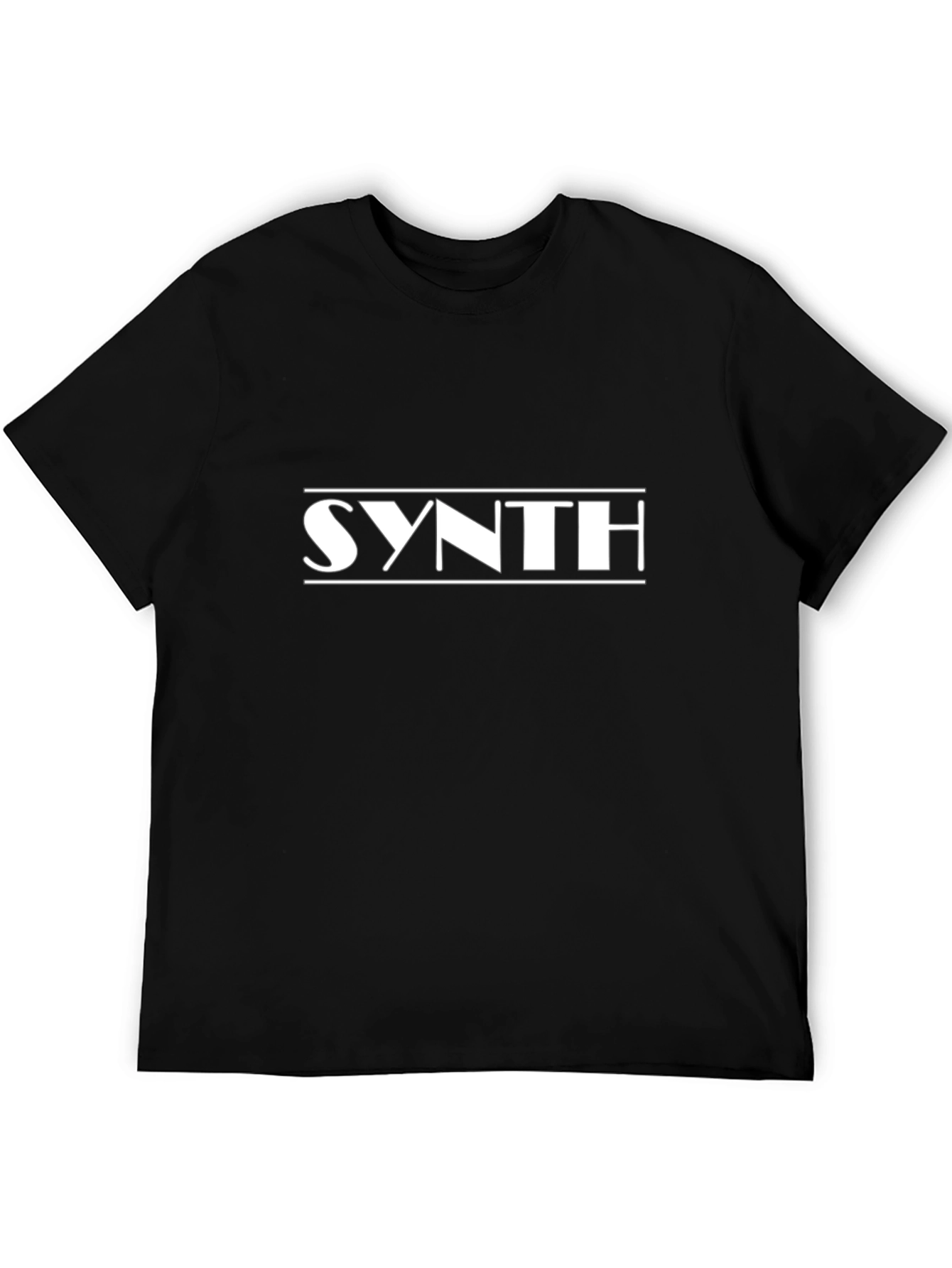 Synth Black T-Shirt - Modern Minimalist Design