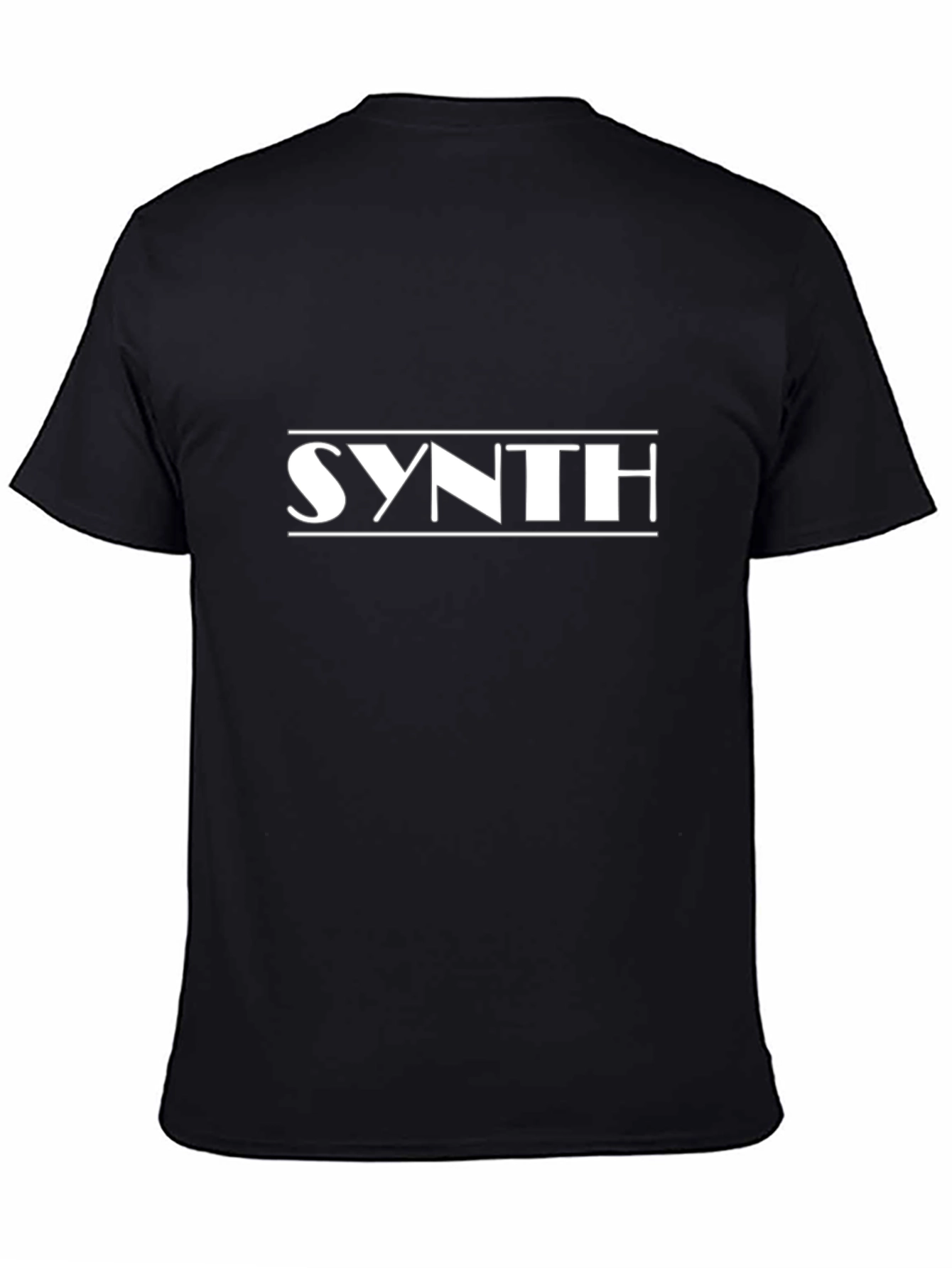 Synth Black T-Shirt - Modern Minimalist Design