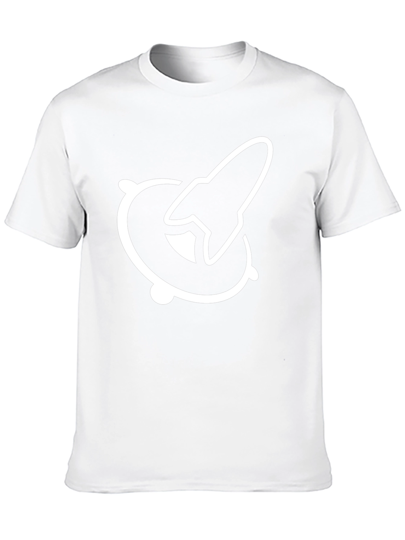 Rocket Orbit Graphic Tee - Black Cotton T-Shirt