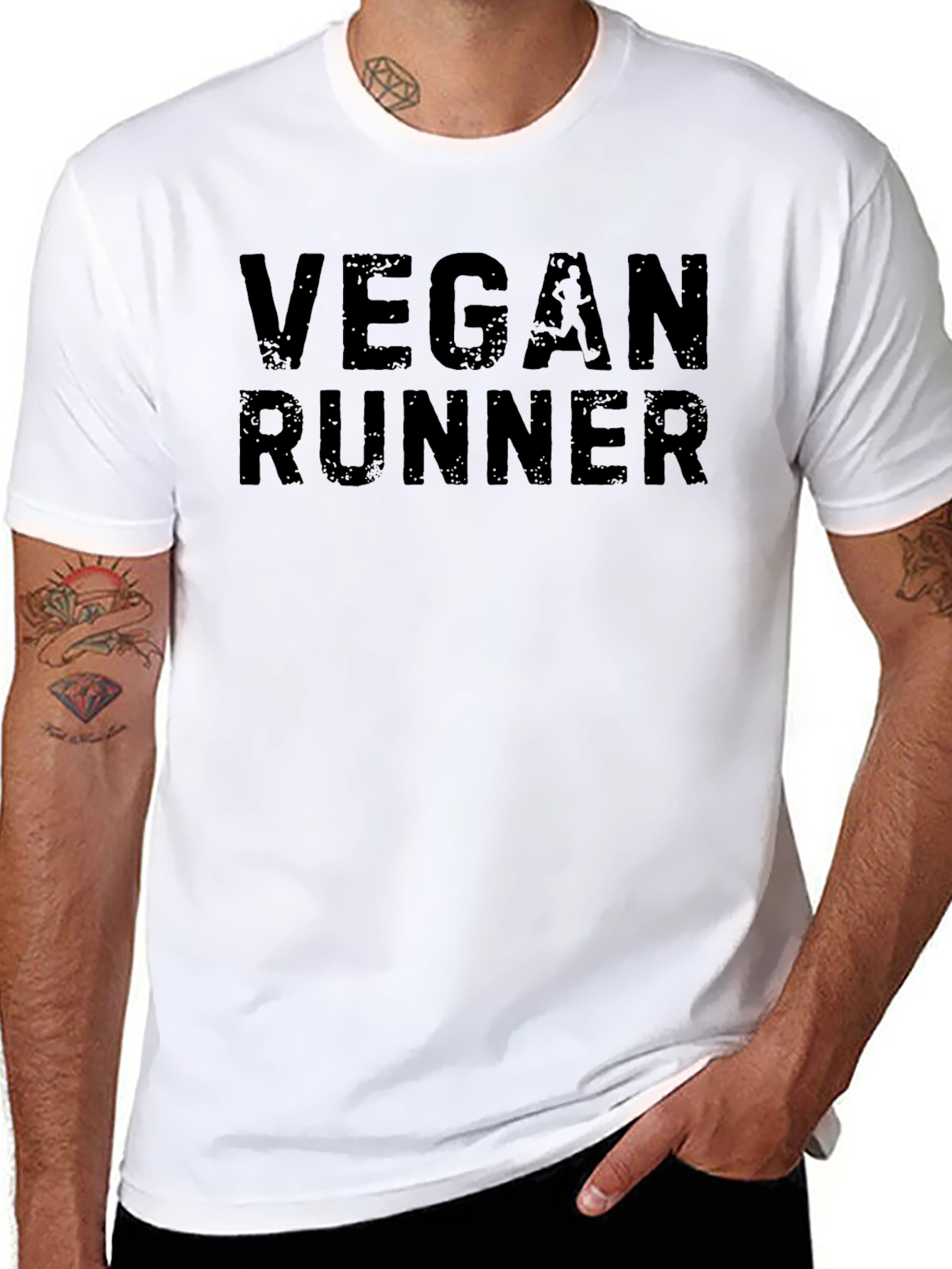 Vegan Runner T-Shirt - Black Athletic Tee