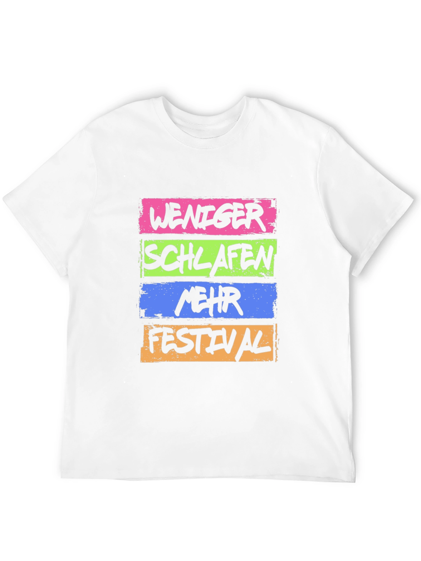Weniger Schlafen Mehr Festival Black T-Shirt
