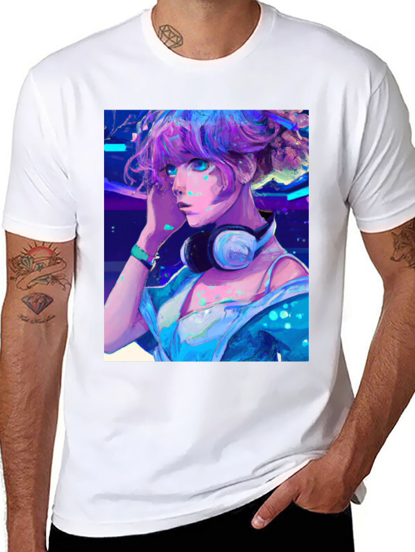 Anime Girl Graphic Tee - Cool Manga Shirt
