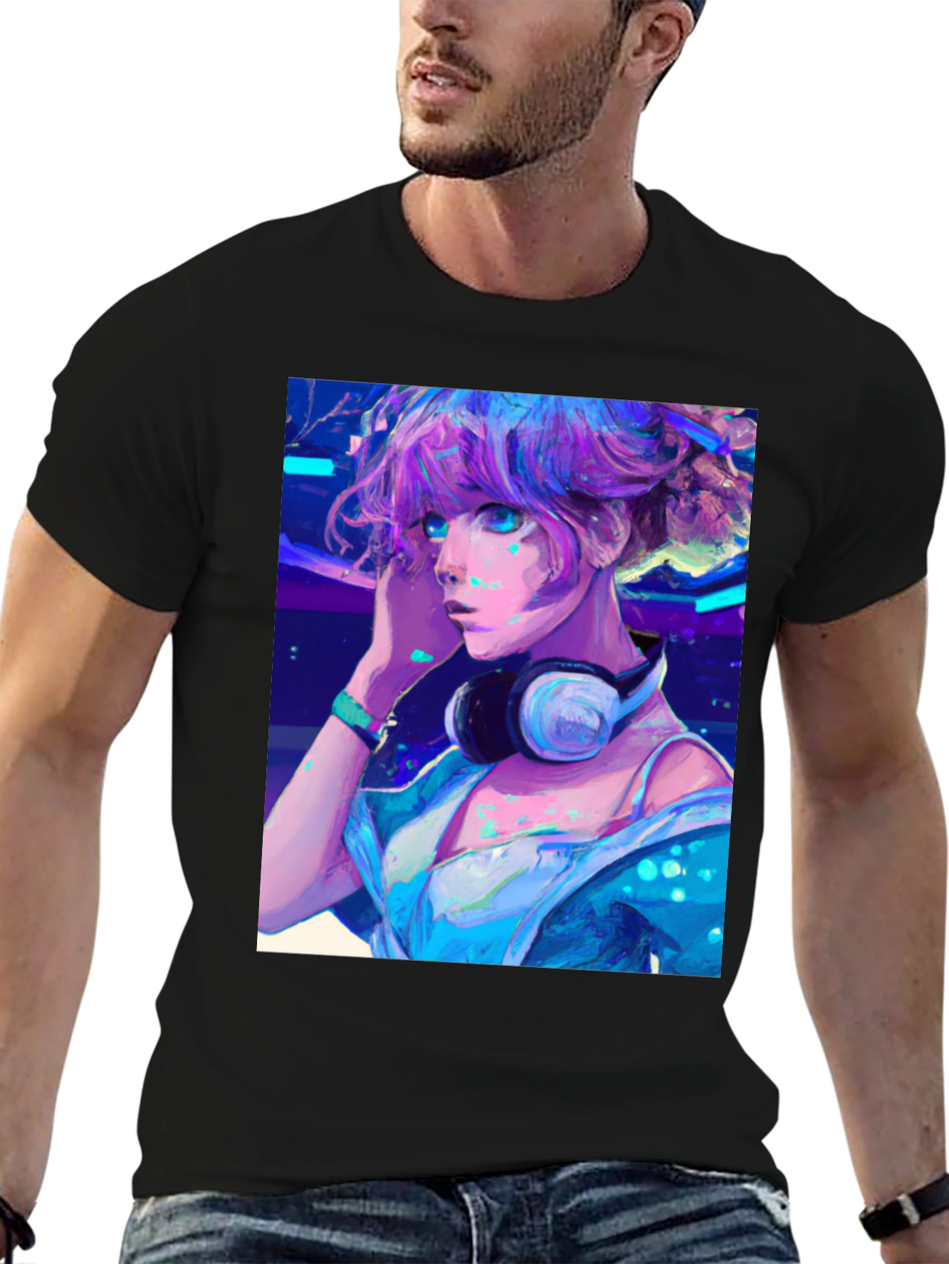 Anime Girl Graphic Tee - Cool Manga Shirt