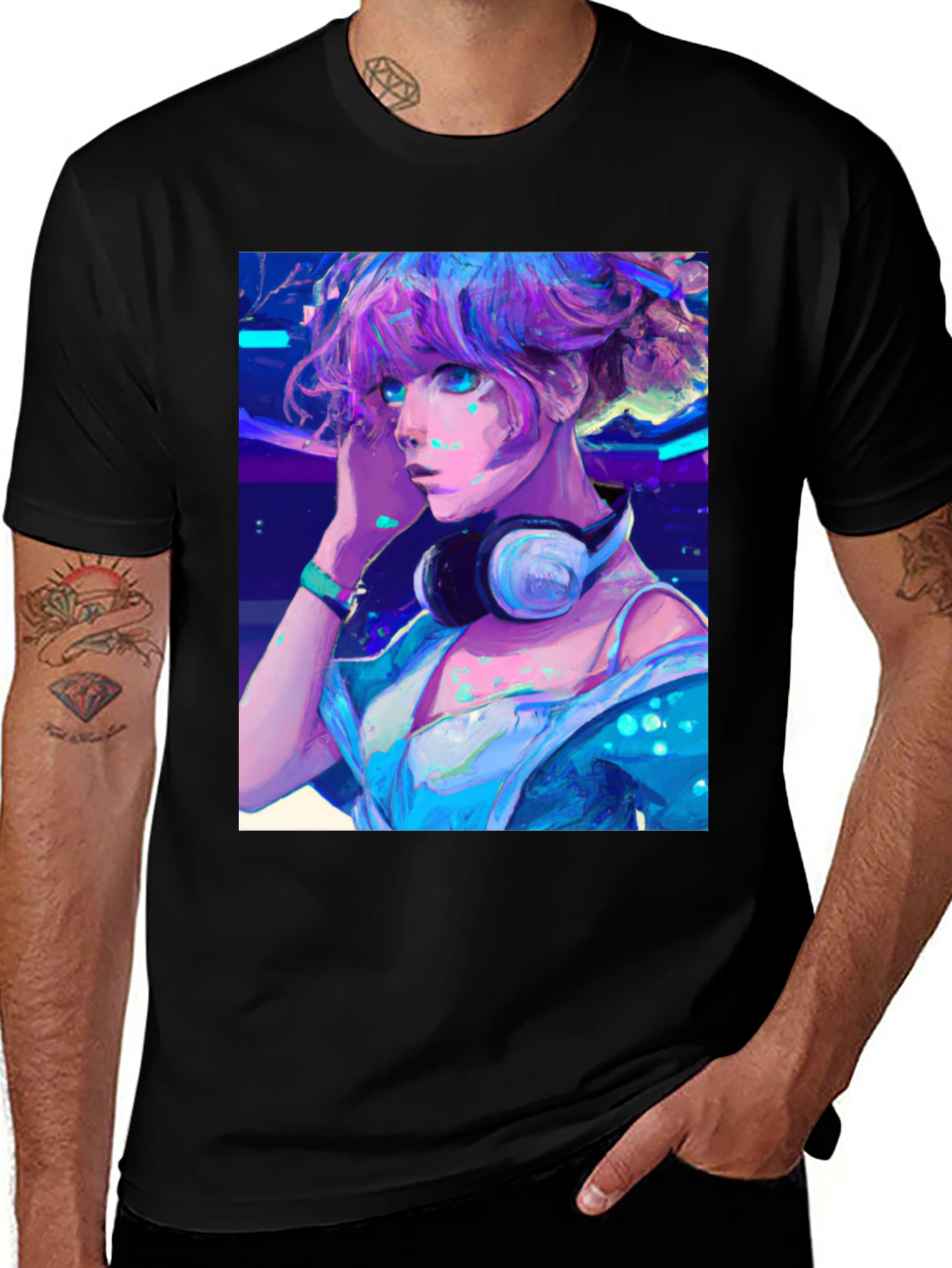 Anime Girl Graphic Tee - Cool Manga Shirt