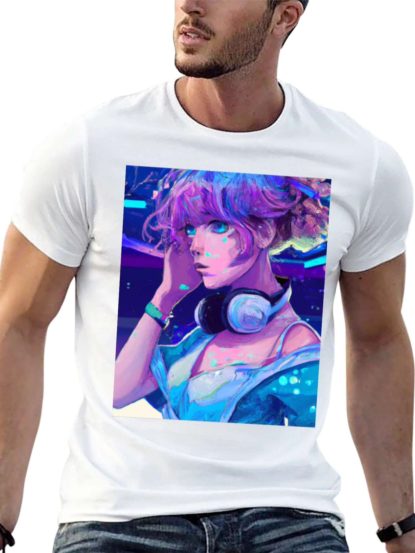 Anime Girl Graphic Tee - Cool Manga Shirt