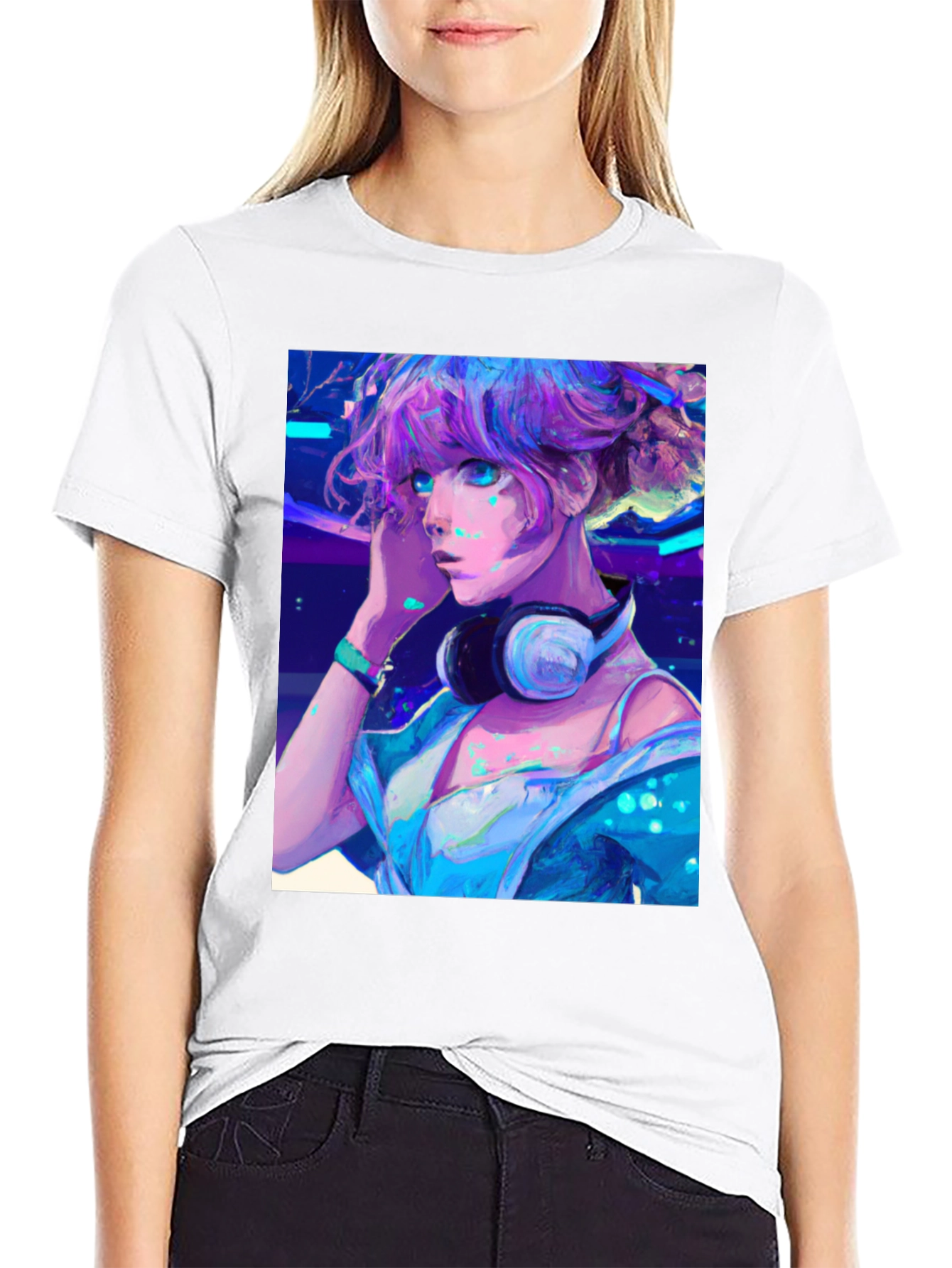 Anime Girl Graphic Tee - Cool Manga Shirt