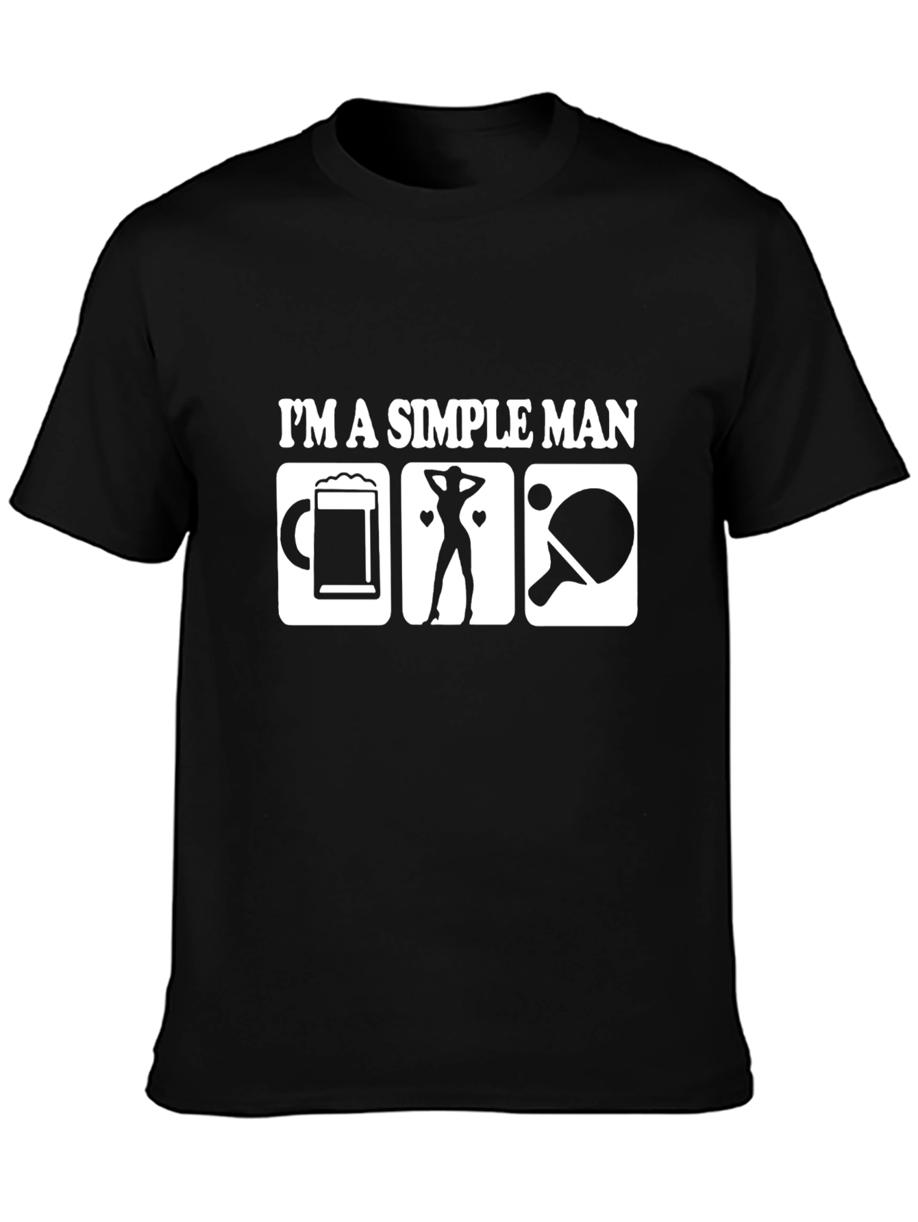 Simple Man T-Shirt: Beer Women Ping Pong