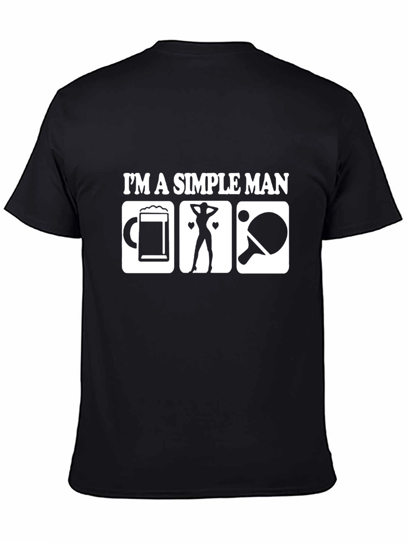 Simple Man T-Shirt: Beer Women Ping Pong