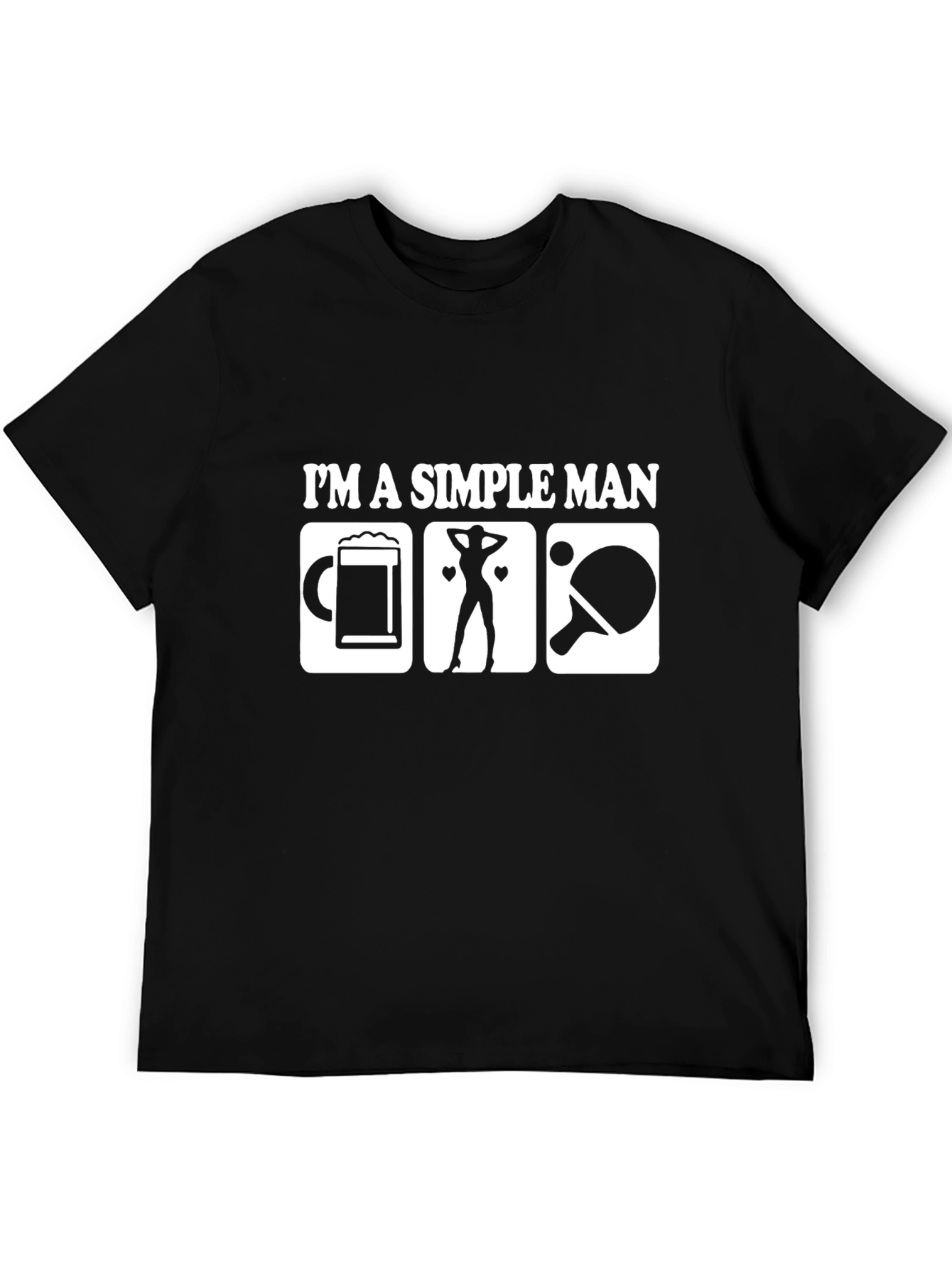 Simple Man T-Shirt: Beer Women Ping Pong