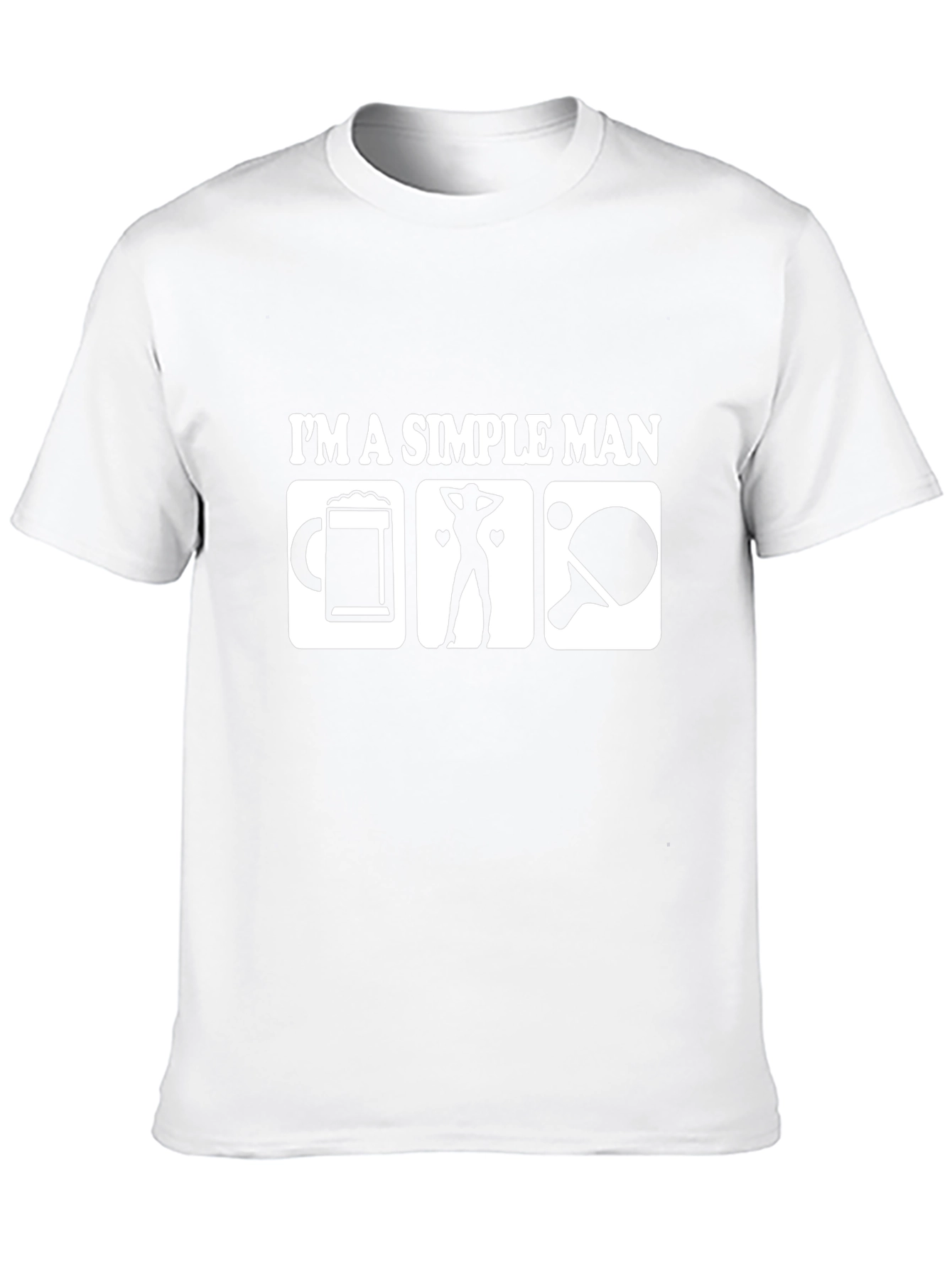 Simple Man T-Shirt: Beer Women Ping Pong