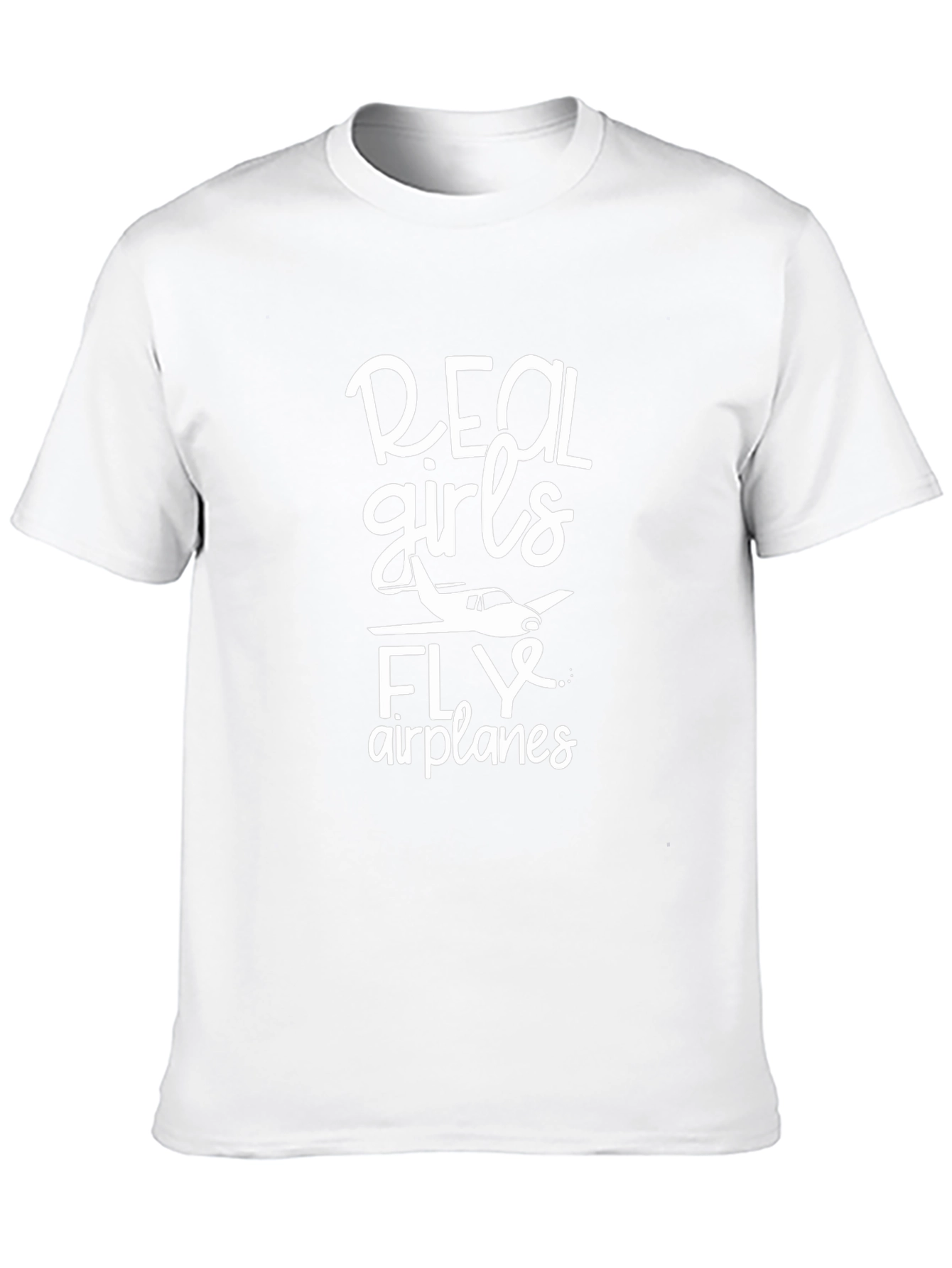Real Girls Fly Airplanes Black T-Shirt