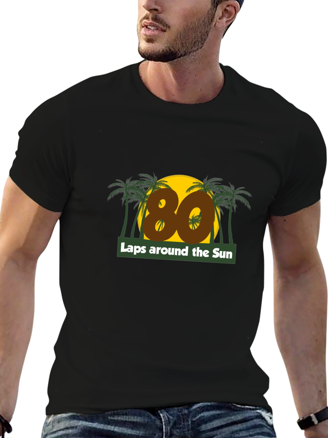 80 Laps Around the Sun Graphic T-Shirt