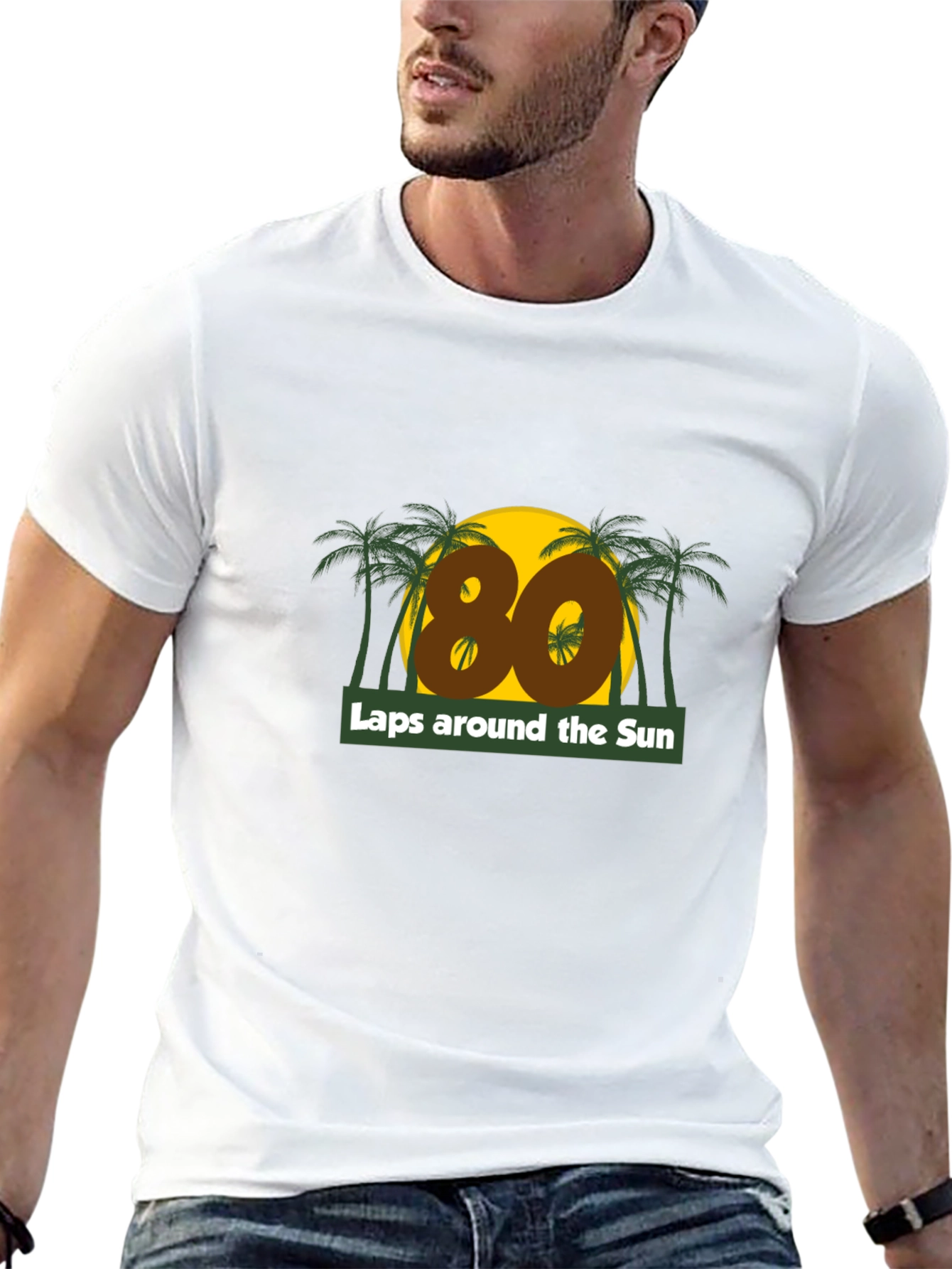 80 Laps Around the Sun Graphic T-Shirt
