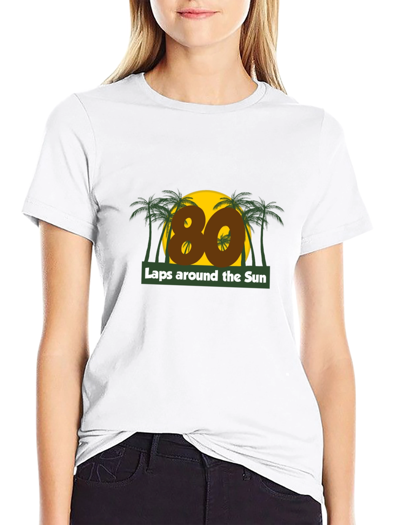 80 Laps Around the Sun Graphic T-Shirt