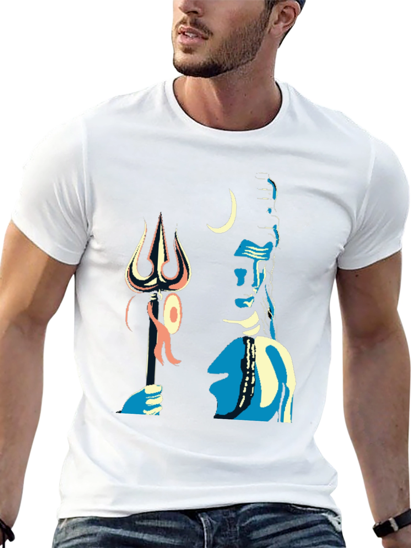 Shiva Graphic Tee - Black Cotton Blend