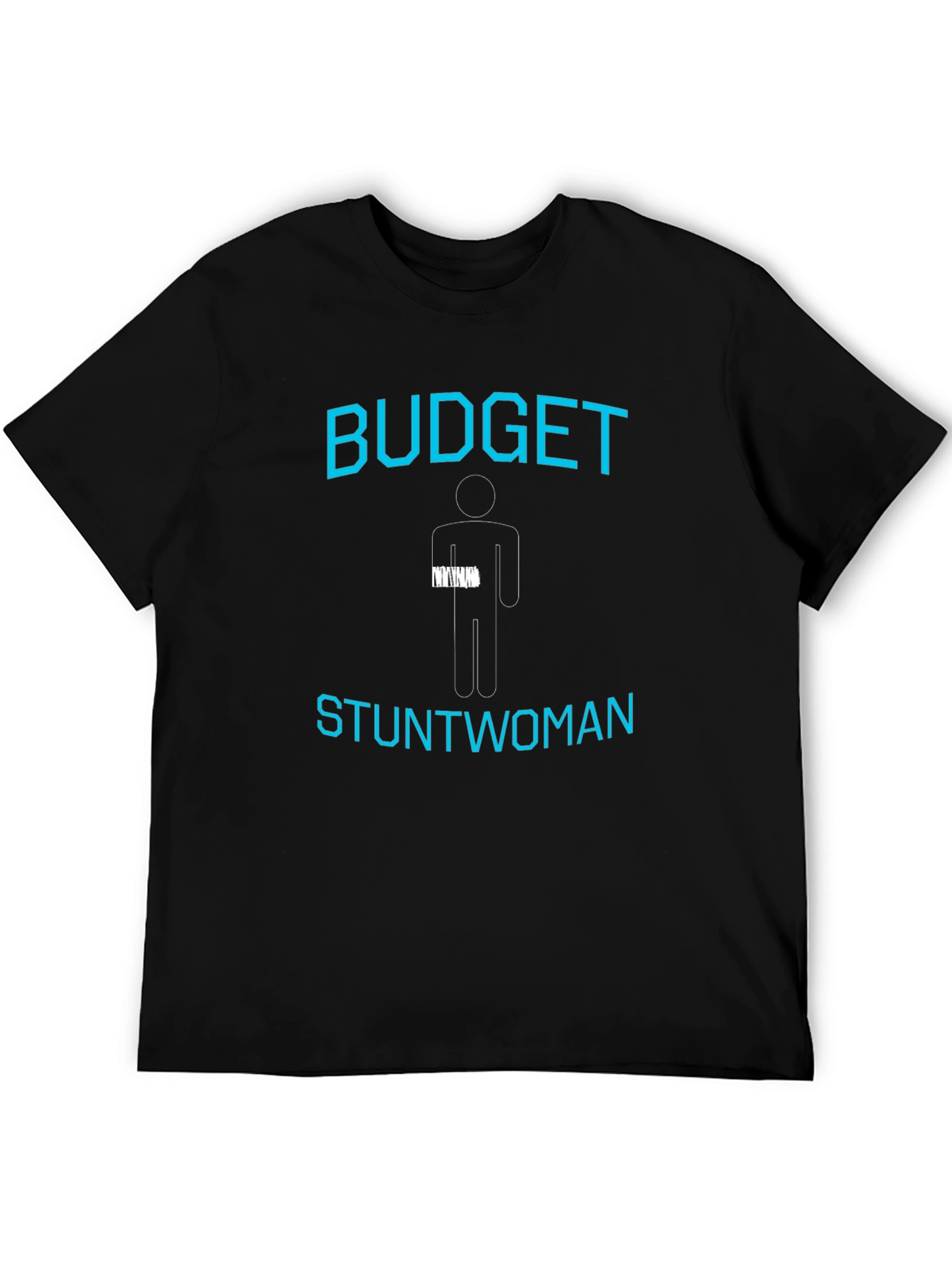 Budget Stuntwoman Graphic T-Shirt - Black