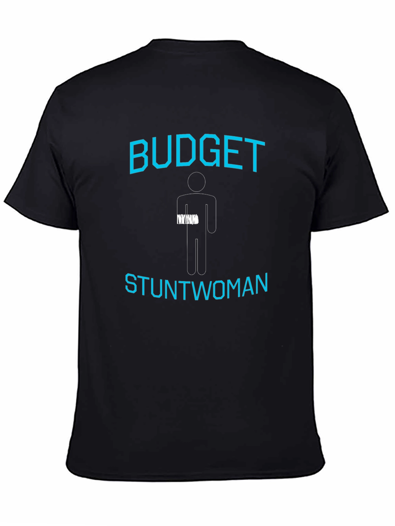 Budget Stuntwoman Graphic T-Shirt - Black