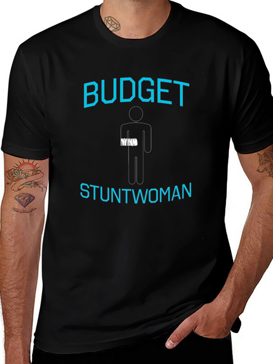 Budget Stuntwoman Graphic T-Shirt - Black