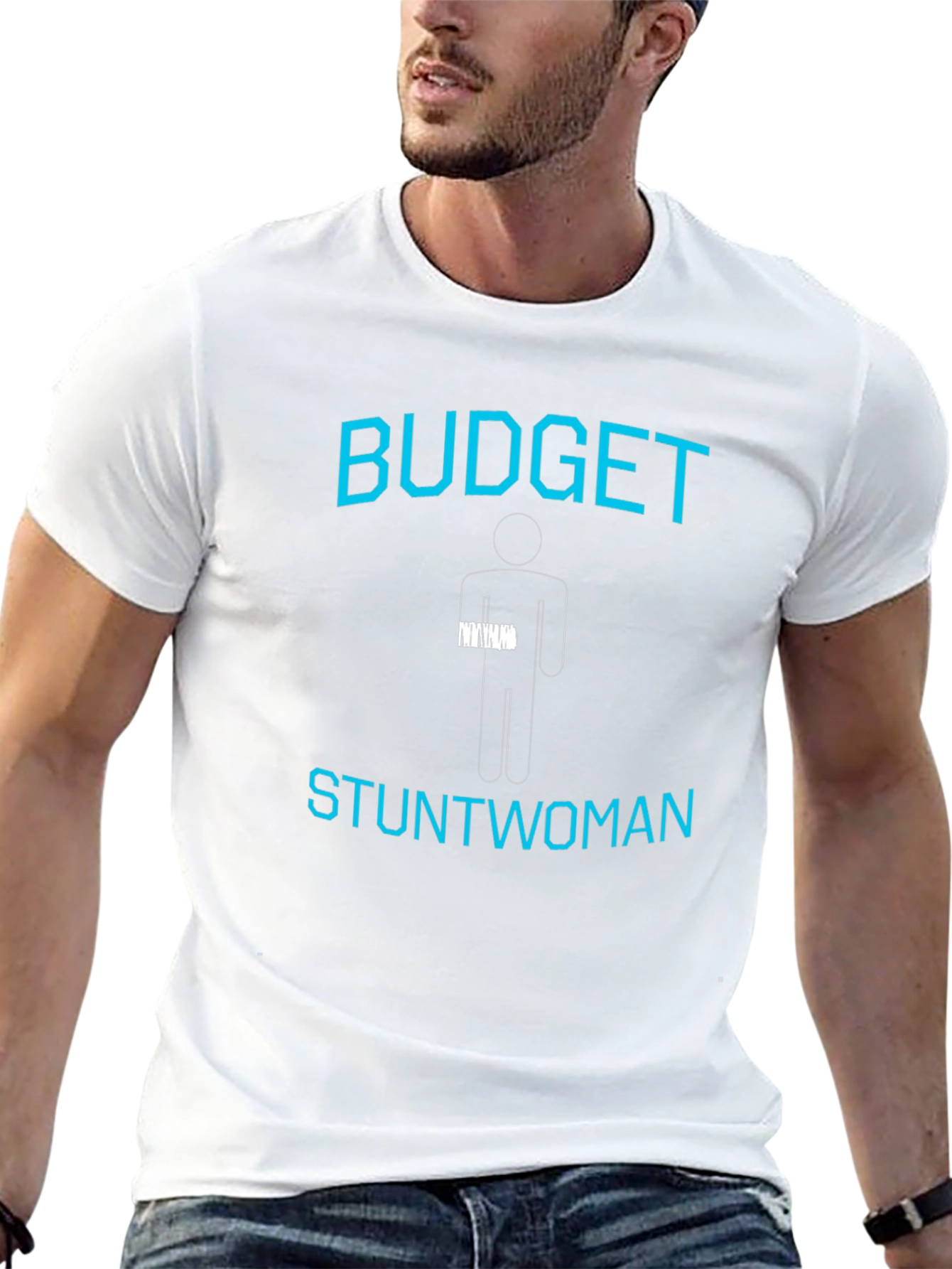 Budget Stuntwoman Graphic T-Shirt - Black