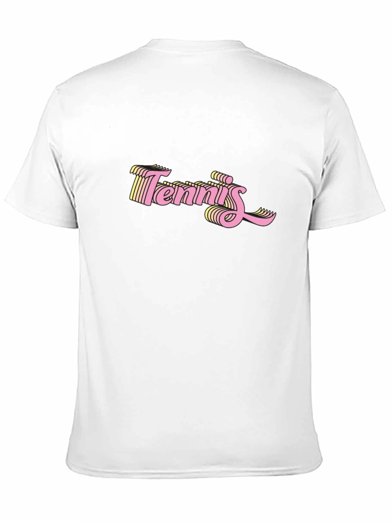 Retro Tennis Graphic Black T-Shirt