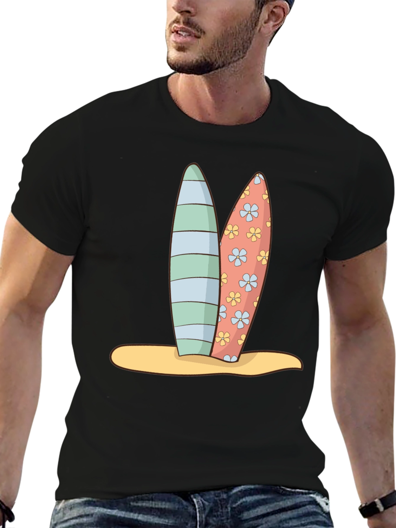 Surfboard Graphic Tee - Beach Vibes