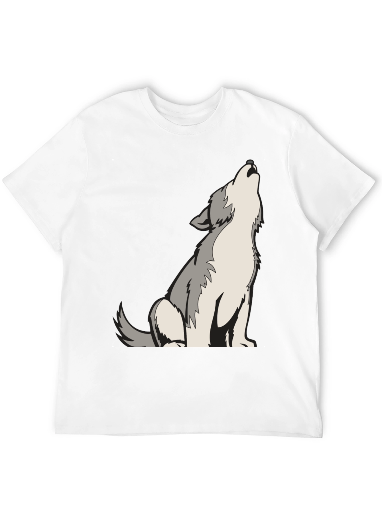 Wolf Howling Graphic Tee - Cool Animal Design