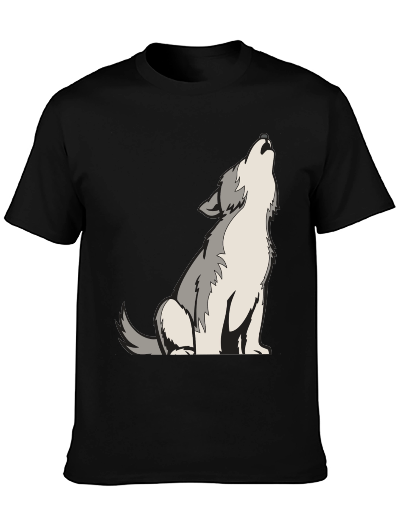 Wolf Howling Graphic Tee - Cool Animal Design