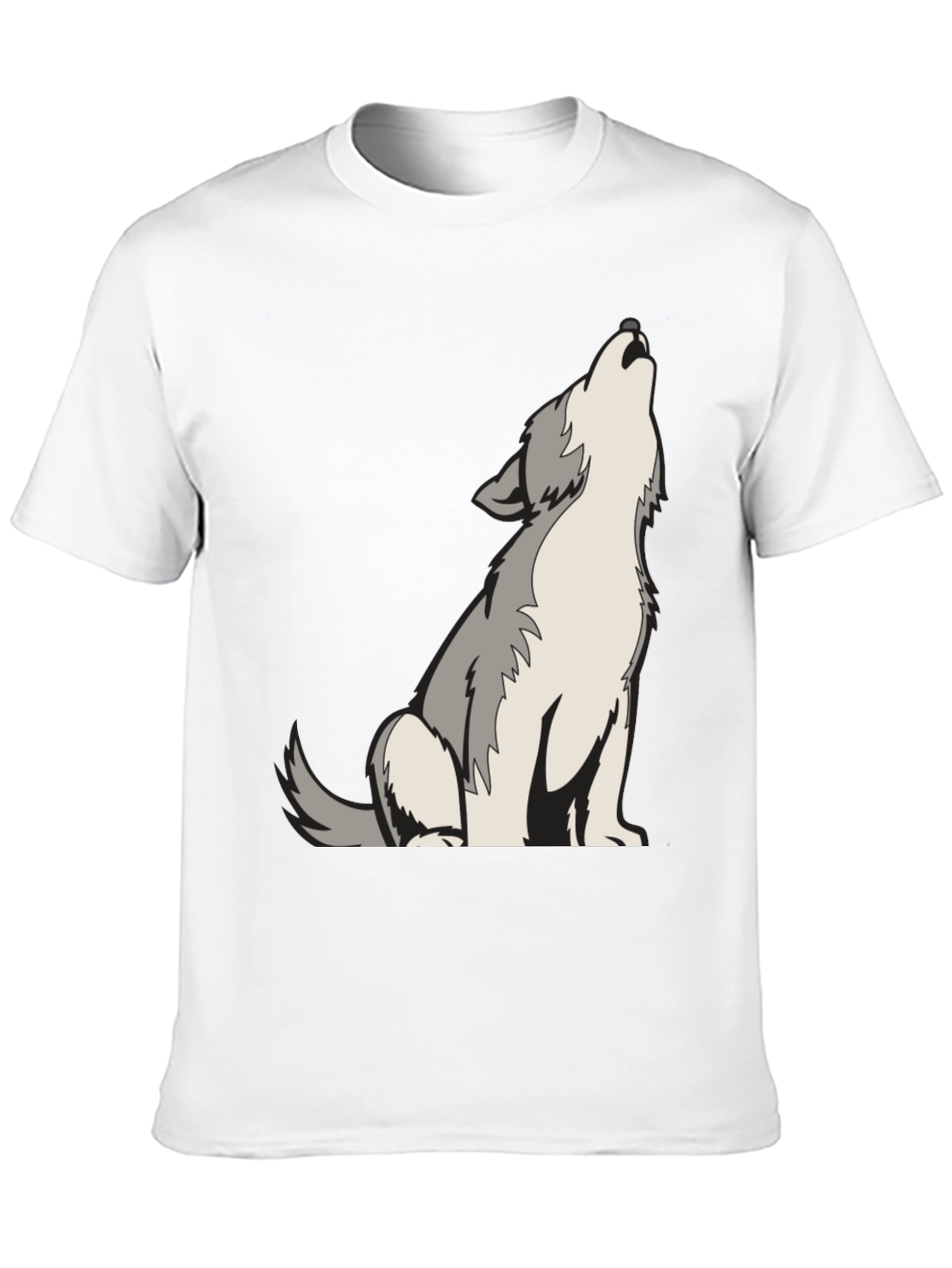 Wolf Howling Graphic Tee - Cool Animal Design