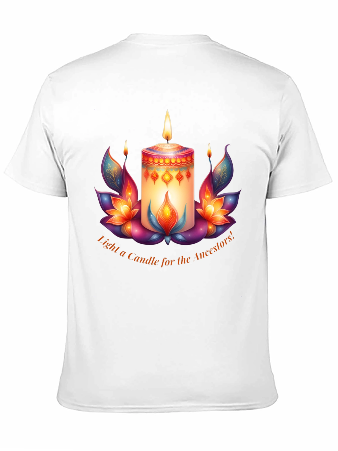 Ancestral Light T-Shirt - Candle & Lotus Design