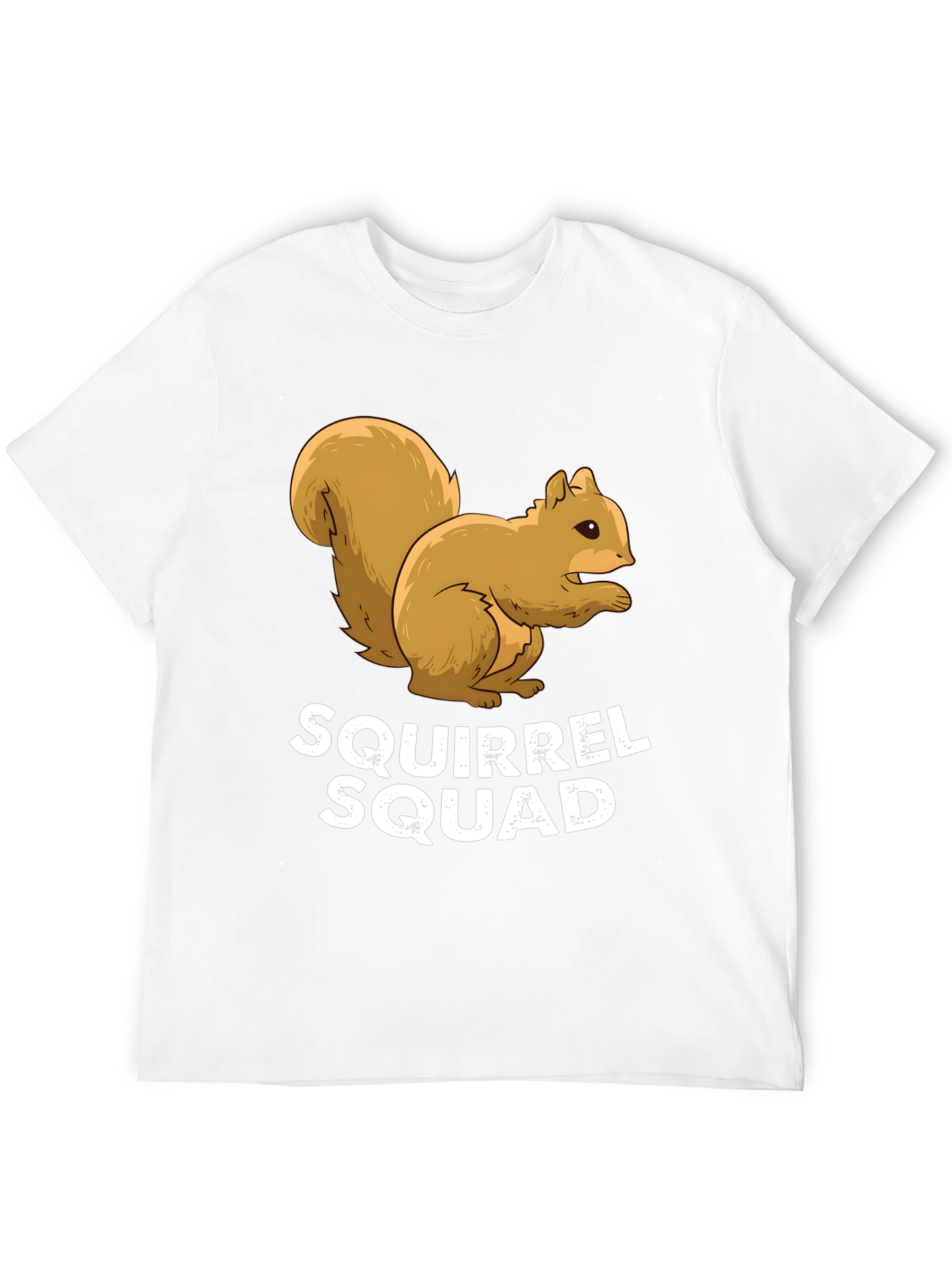 Squirrel Squad Graphic Tee - Black Crew Neck Shirt