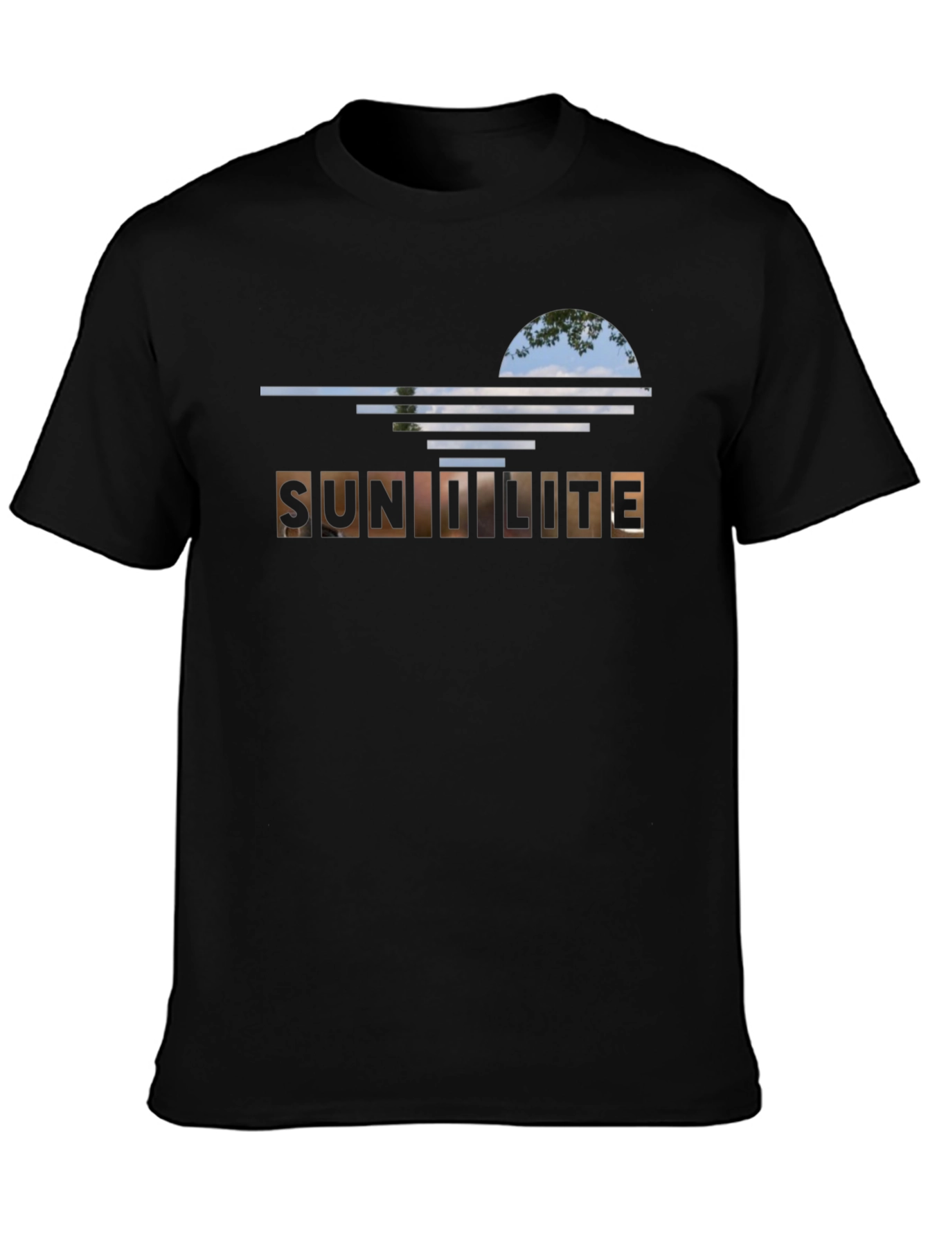 Sunlit Design Black T-Shirt