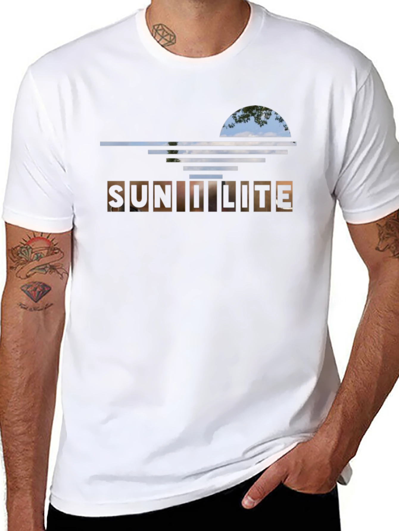 Sunlit Design Black T-Shirt