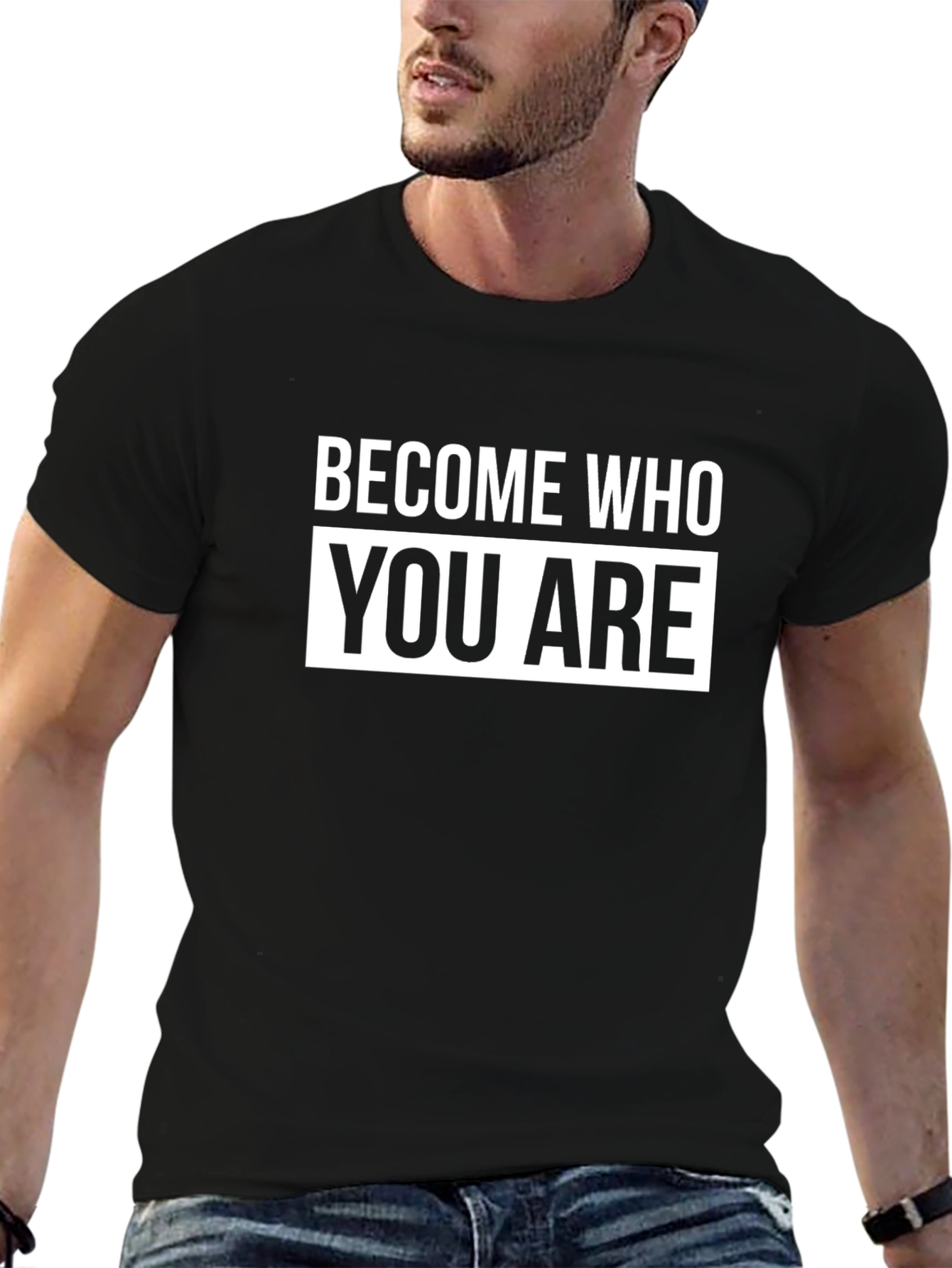 Become Who You Are T-Shirt - Inspirational Black Tee