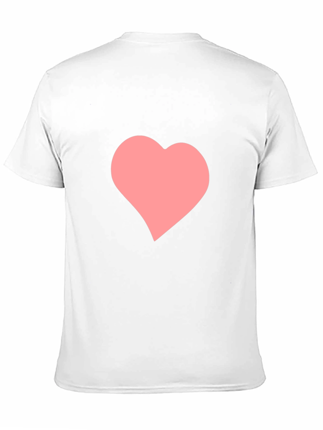 Black T-Shirt with Pink Heart Graphic