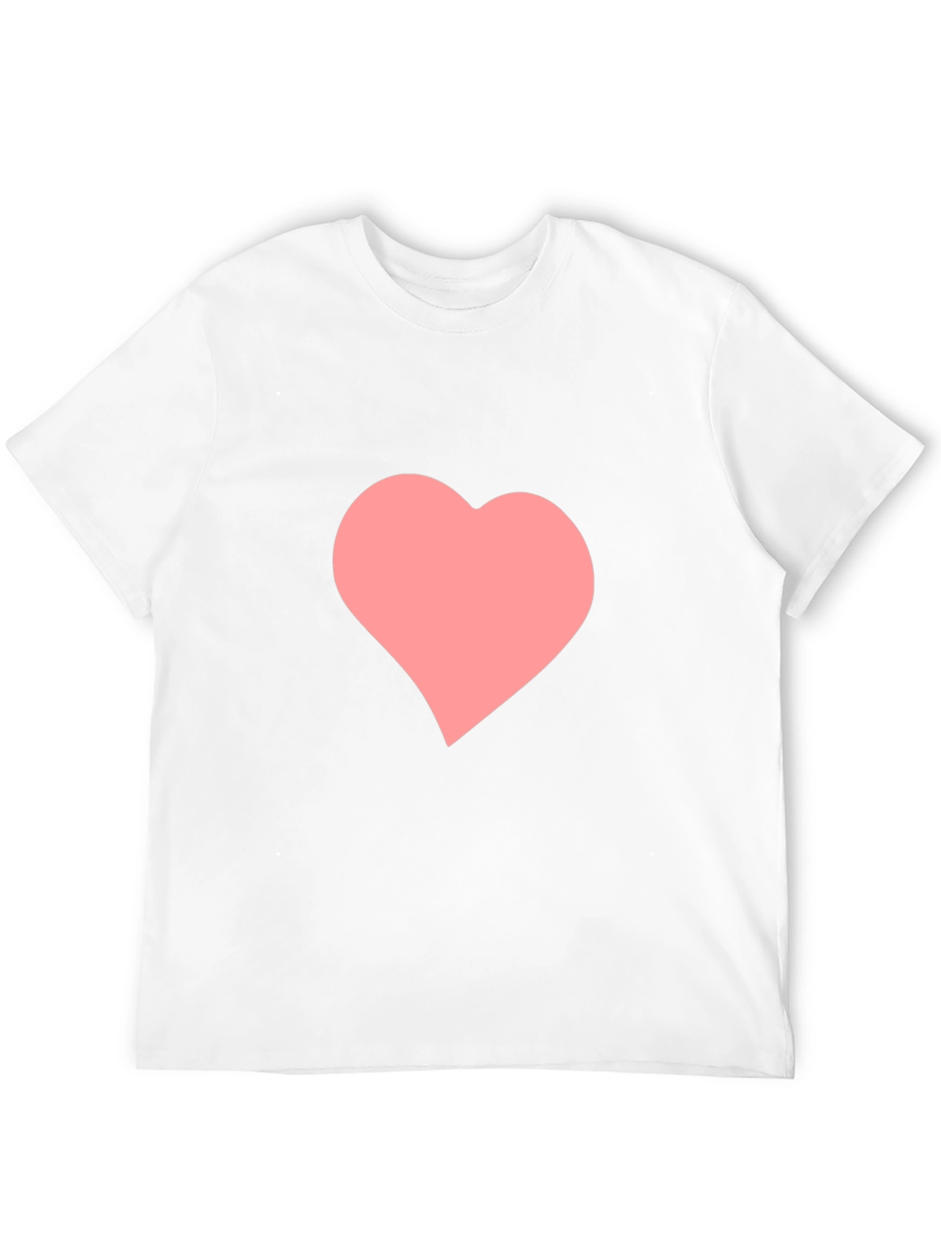 Black T-Shirt with Pink Heart Graphic