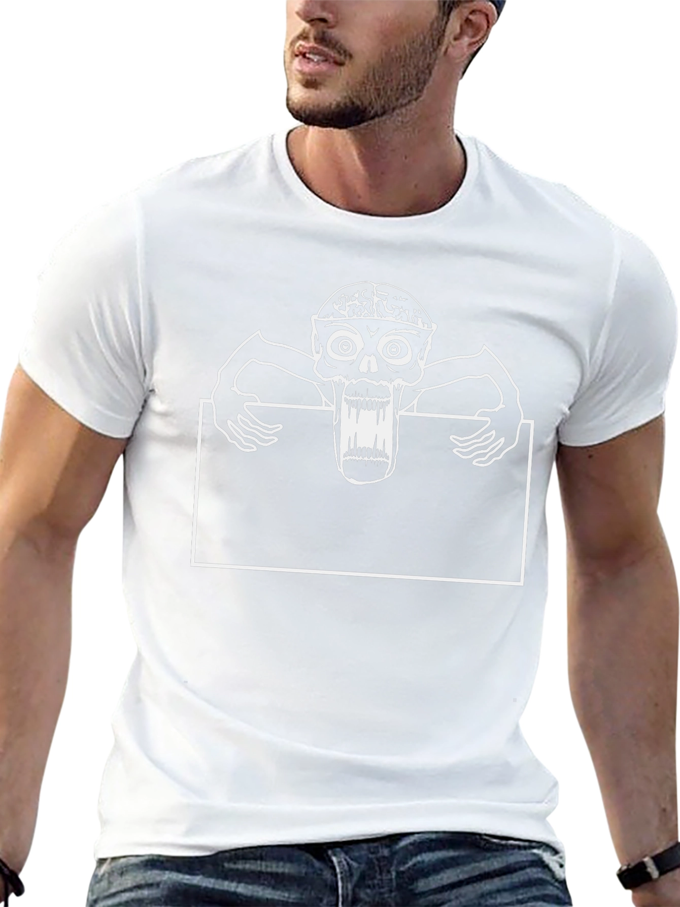 Zombie Head Black T-Shirt