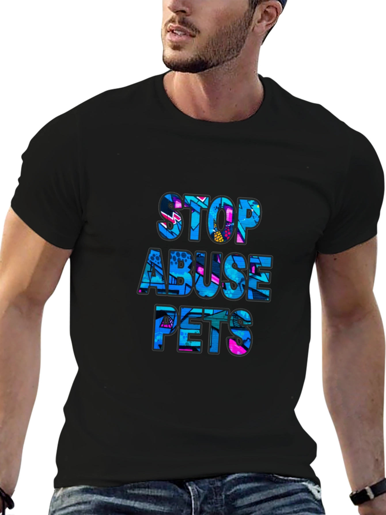 Stop Abuse Pets Graphic T-Shirt