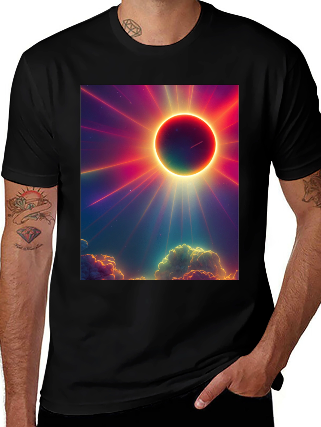 Celestial Eclipse Graphic T-Shirt