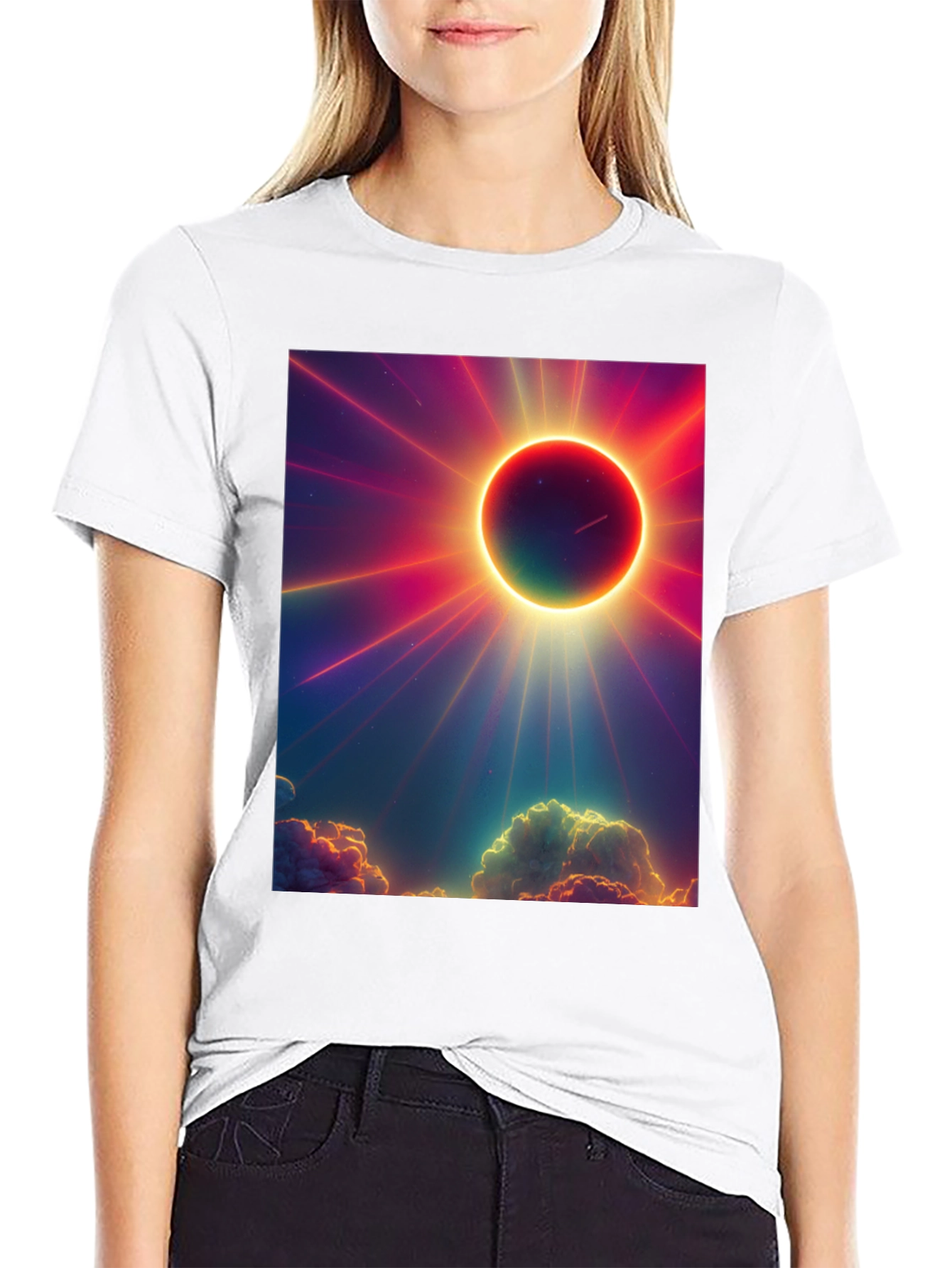 Celestial Eclipse Graphic T-Shirt