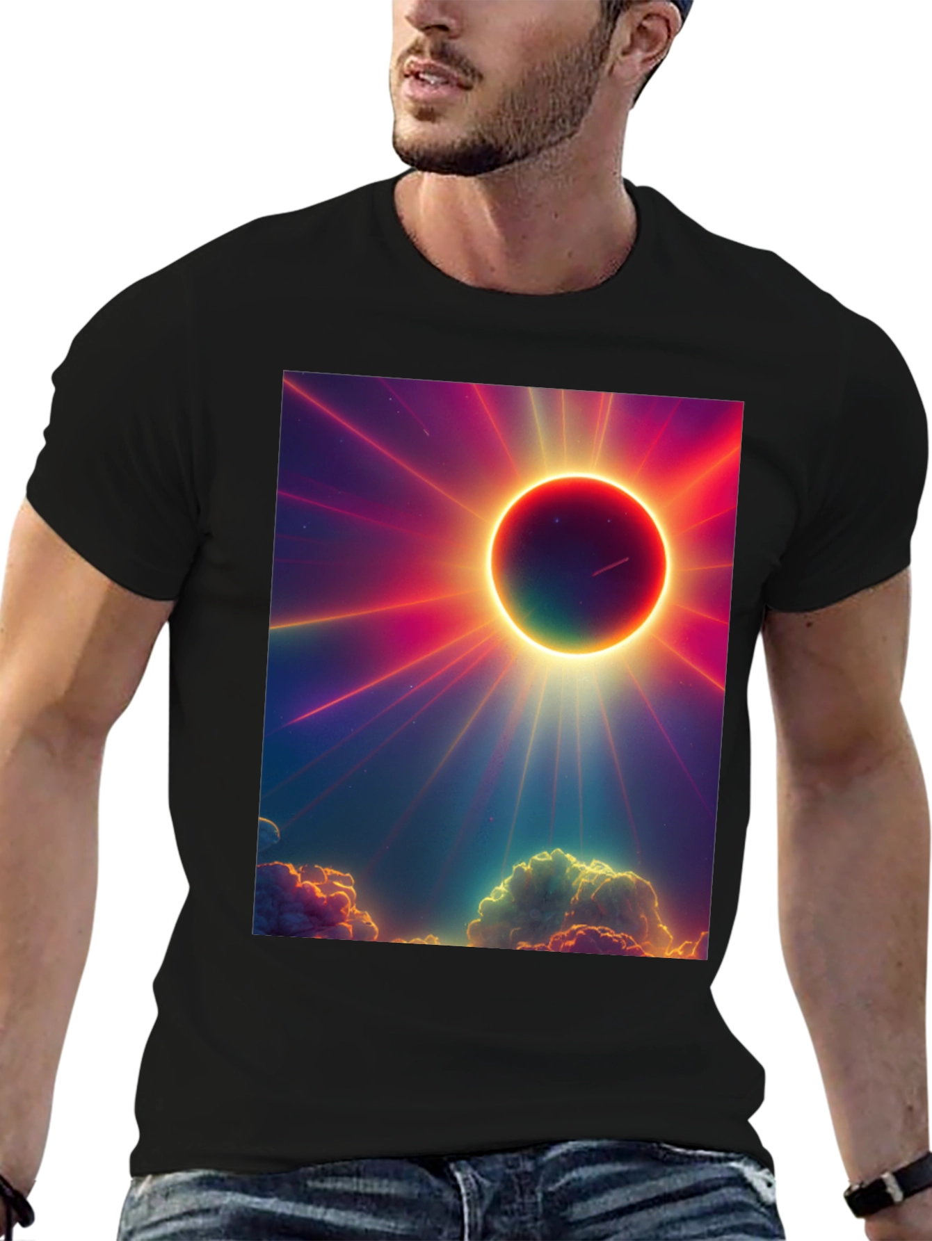 Celestial Eclipse Graphic T-Shirt