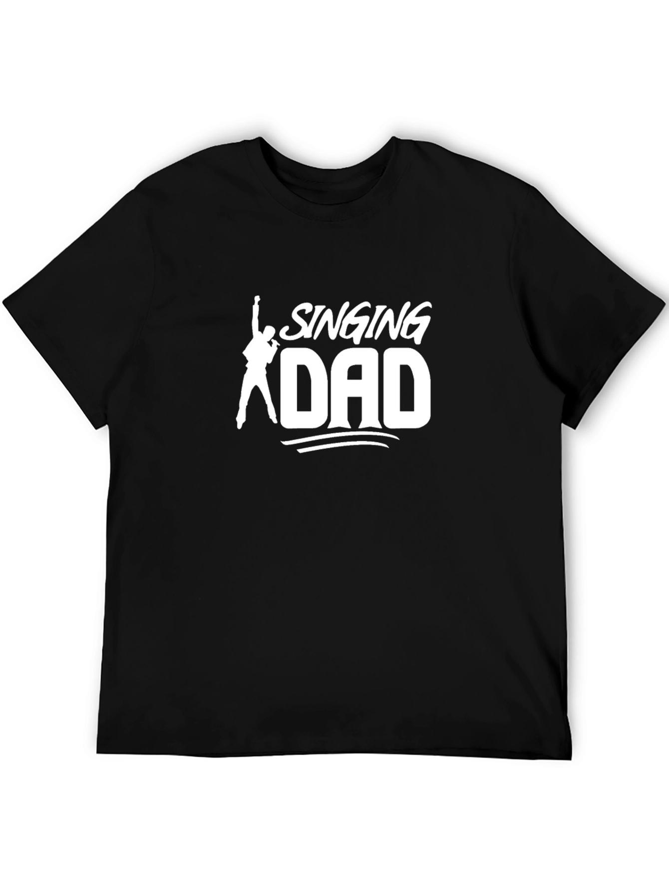 Singing Dad Graphic Tee - Black Cotton T-Shirt