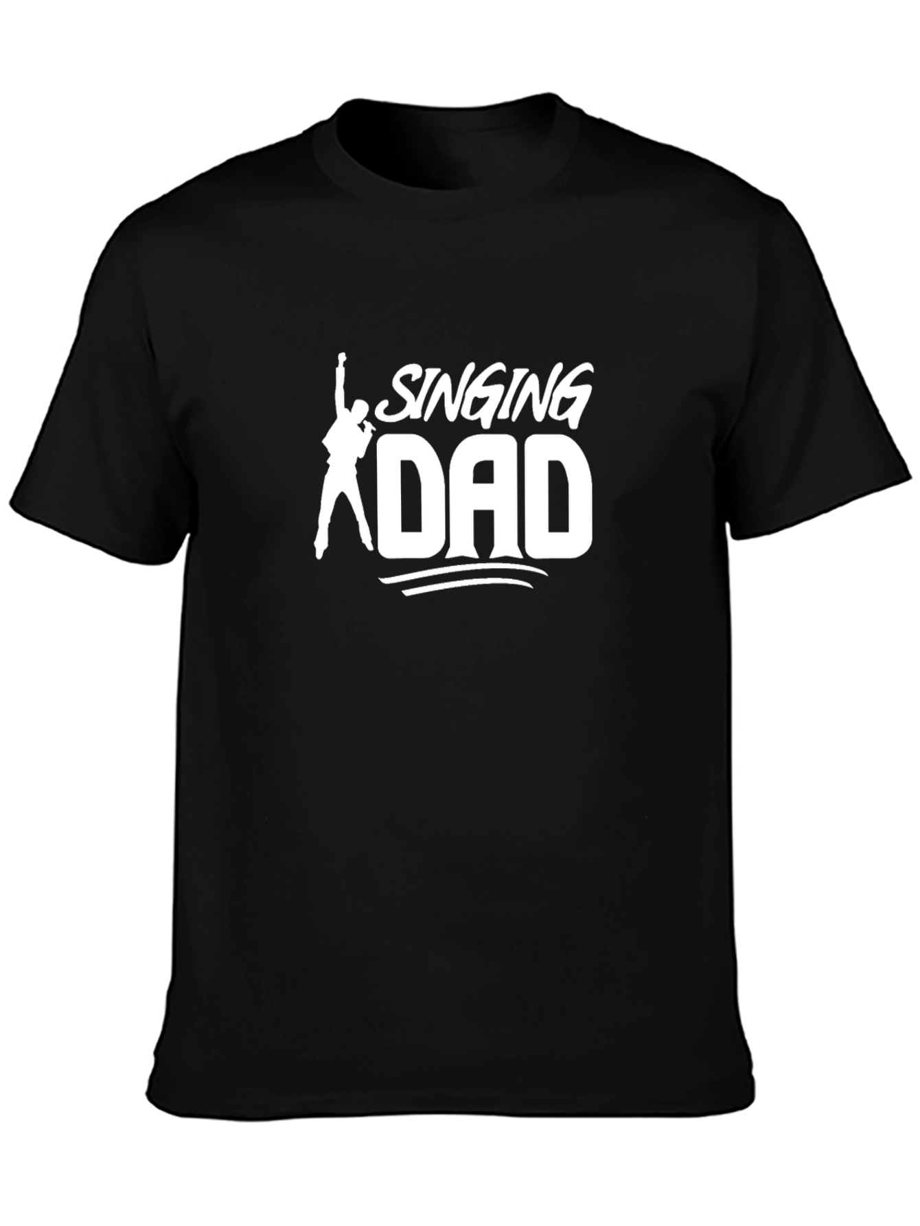 Singing Dad Graphic Tee - Black Cotton T-Shirt