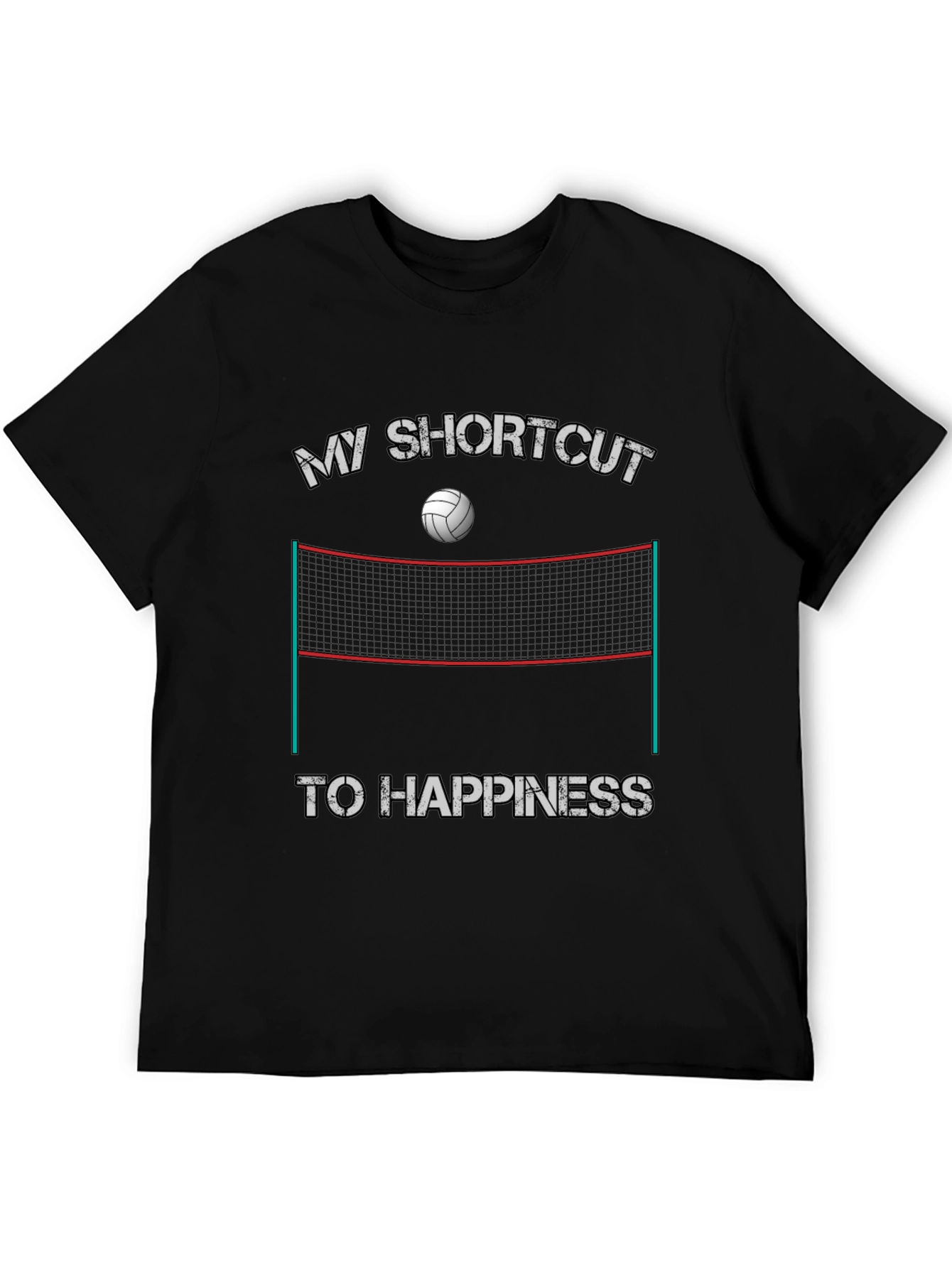 Volleyball Shortcut to Happiness Graphic Tee