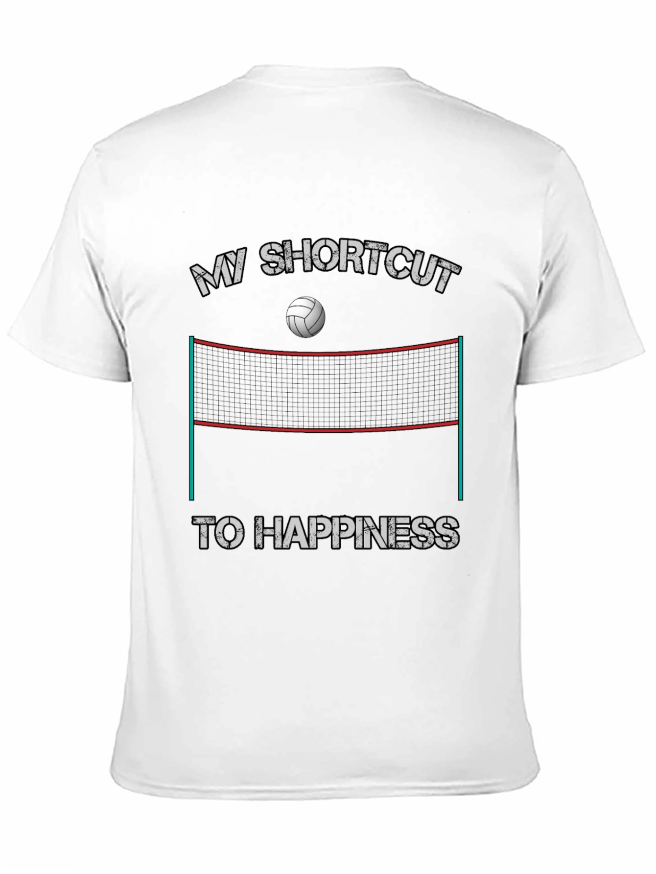 Volleyball Shortcut to Happiness Graphic Tee