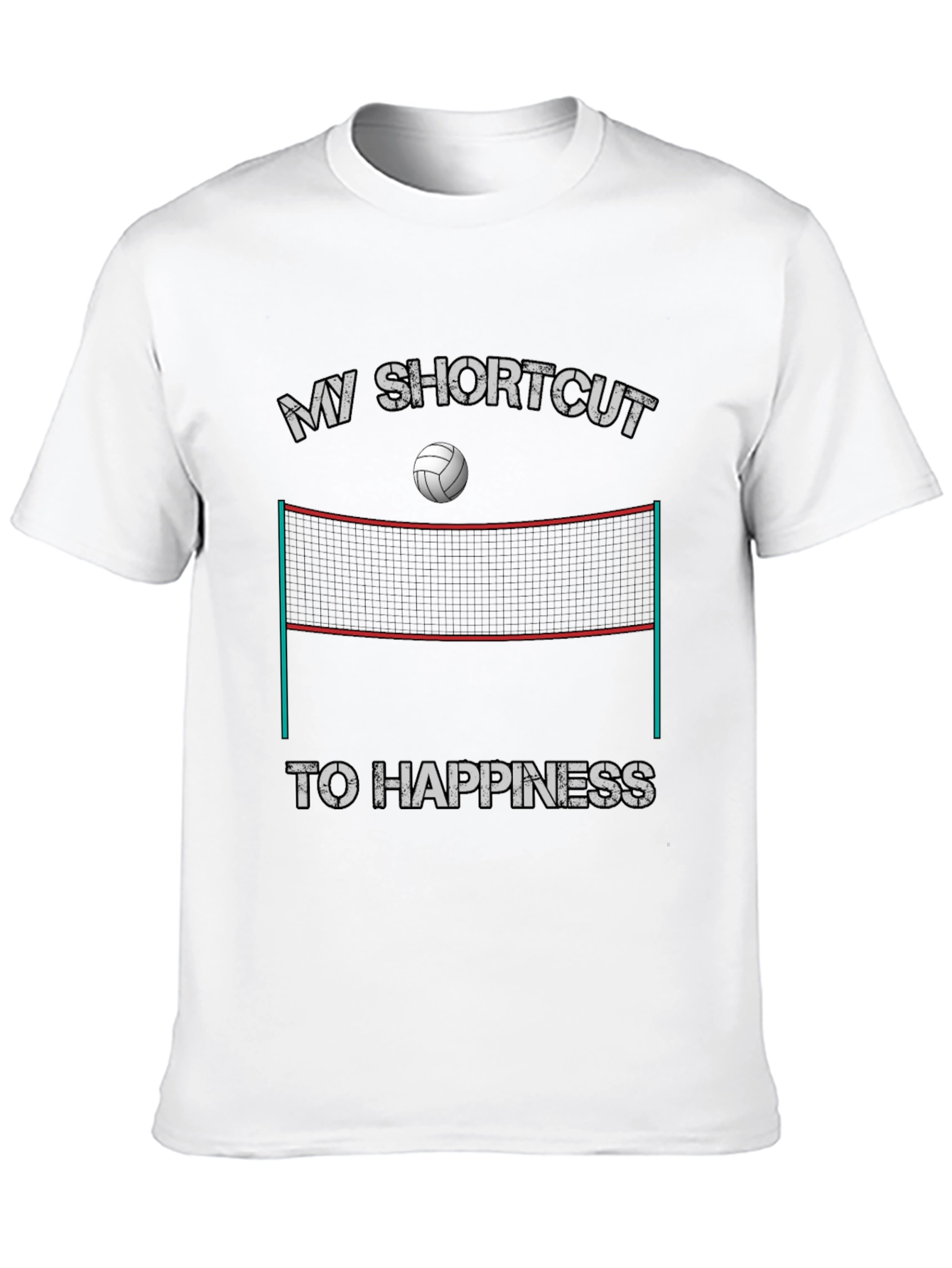 Volleyball Shortcut to Happiness Graphic Tee