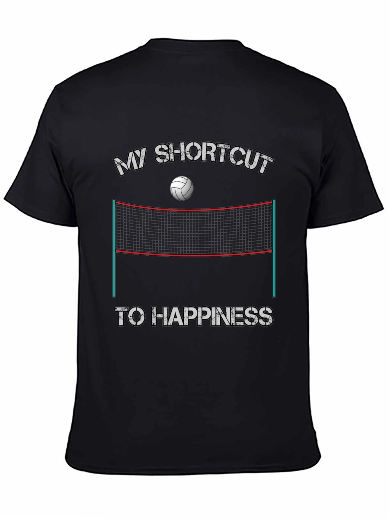 Volleyball Shortcut to Happiness Graphic Tee