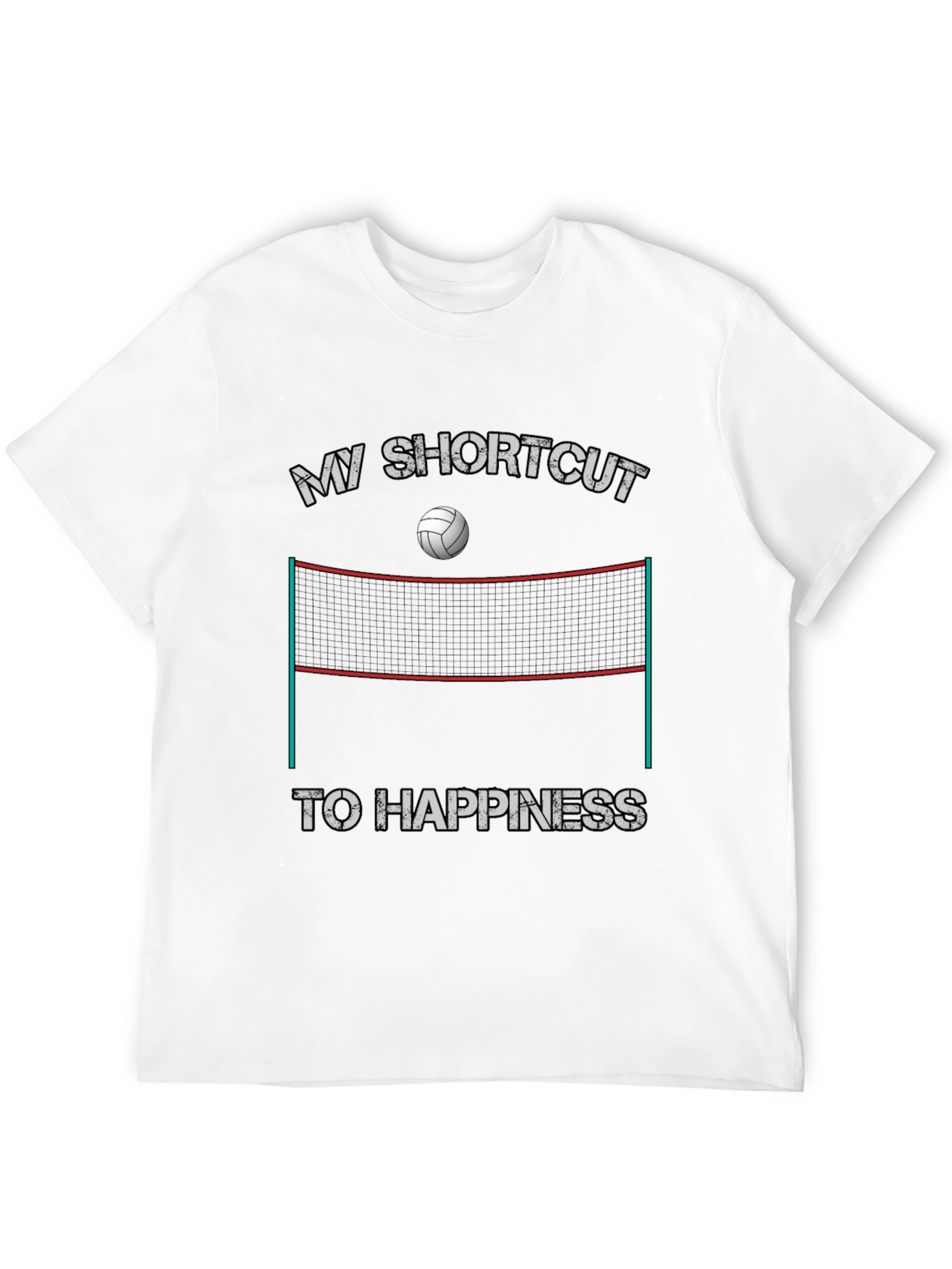 Volleyball Shortcut to Happiness Graphic Tee