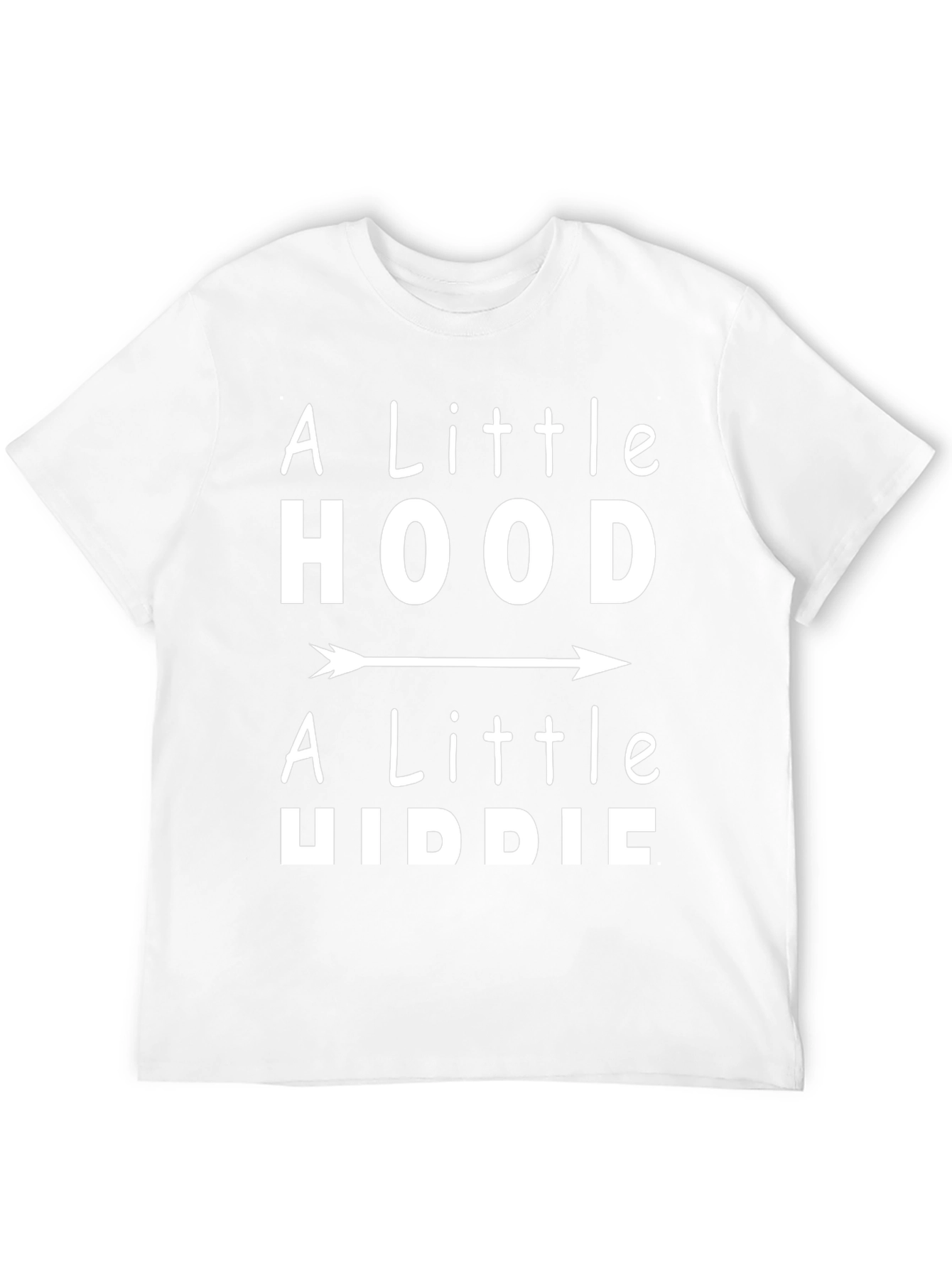 A Little Hood A Little Hippie Black Graphic Tee